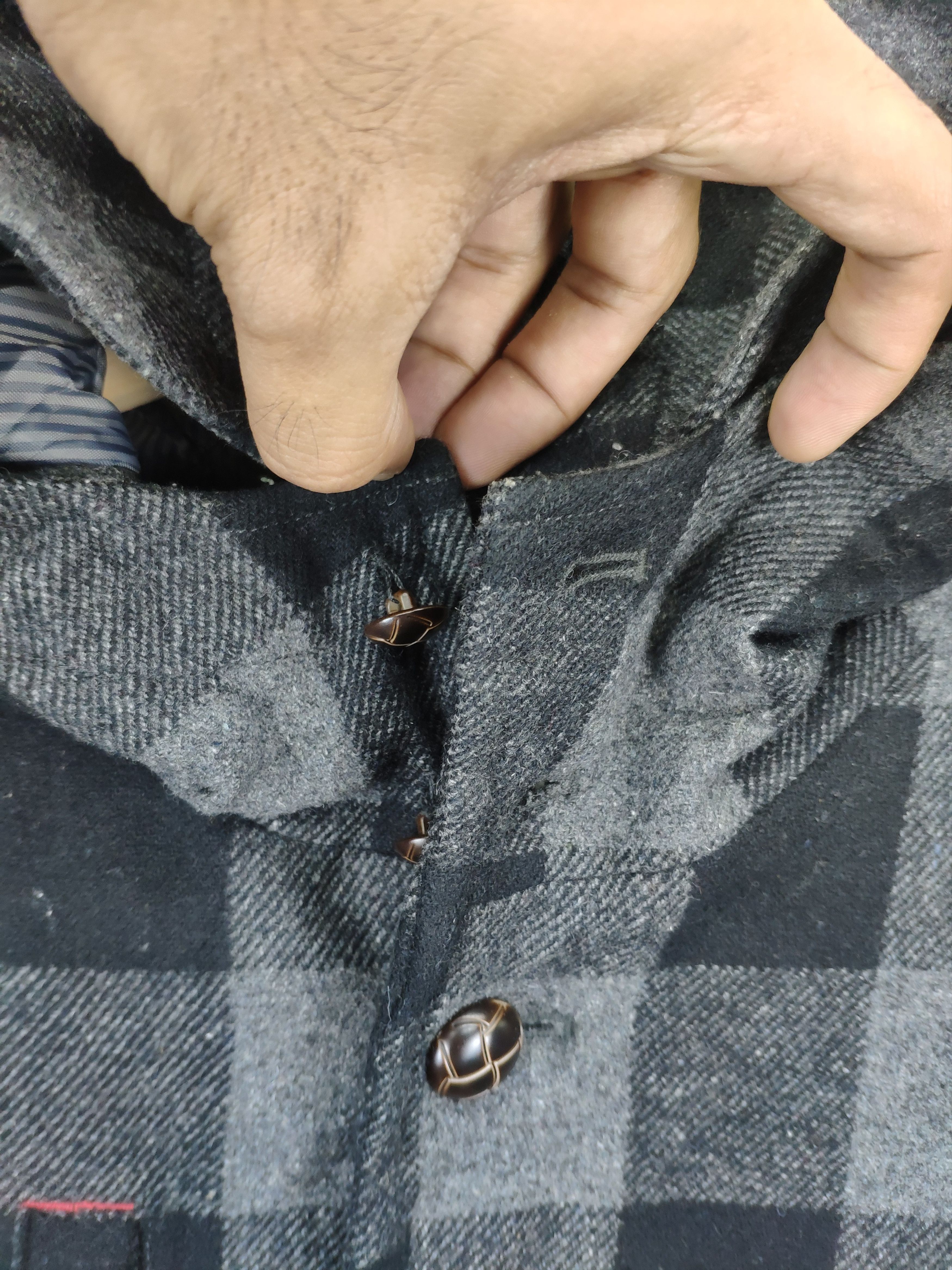 Japanese Brand × Vintage Steal 💥 Vintage Wool Jacket Checkered by Blue Cross Size US M / EU 48-50 / 2 - 9 Thumbnail