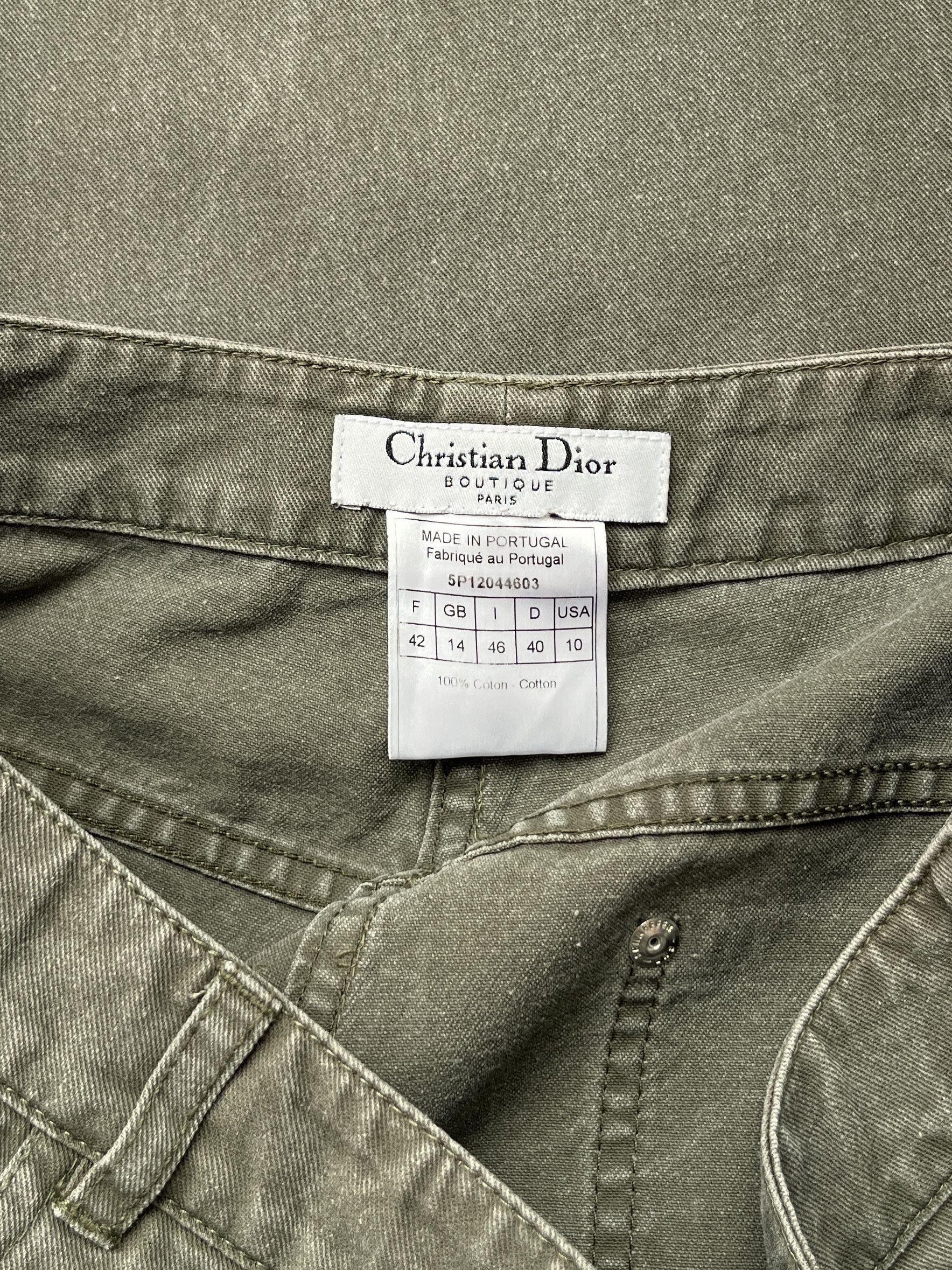 Dior ⚡️QUICK SALE⚡️Dior John Galliano Olive Flared Jeans Pants Size 32" / US 10 / IT 46 - 3 Thumbnail