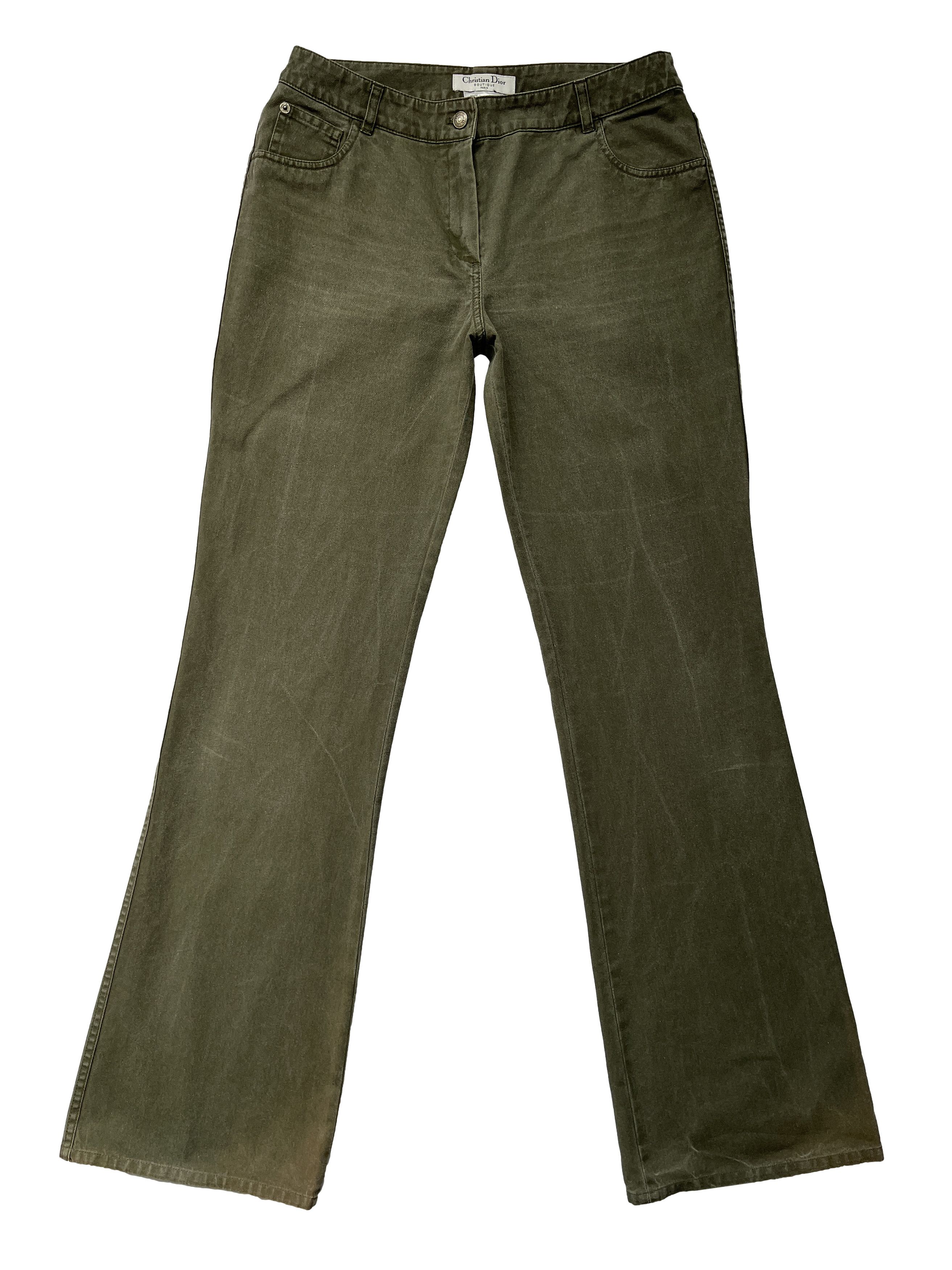 Dior ⚡️QUICK SALE⚡️Dior John Galliano Olive Flared Jeans Pants Size 32" / US 10 / IT 46 - 1 Thumbnail