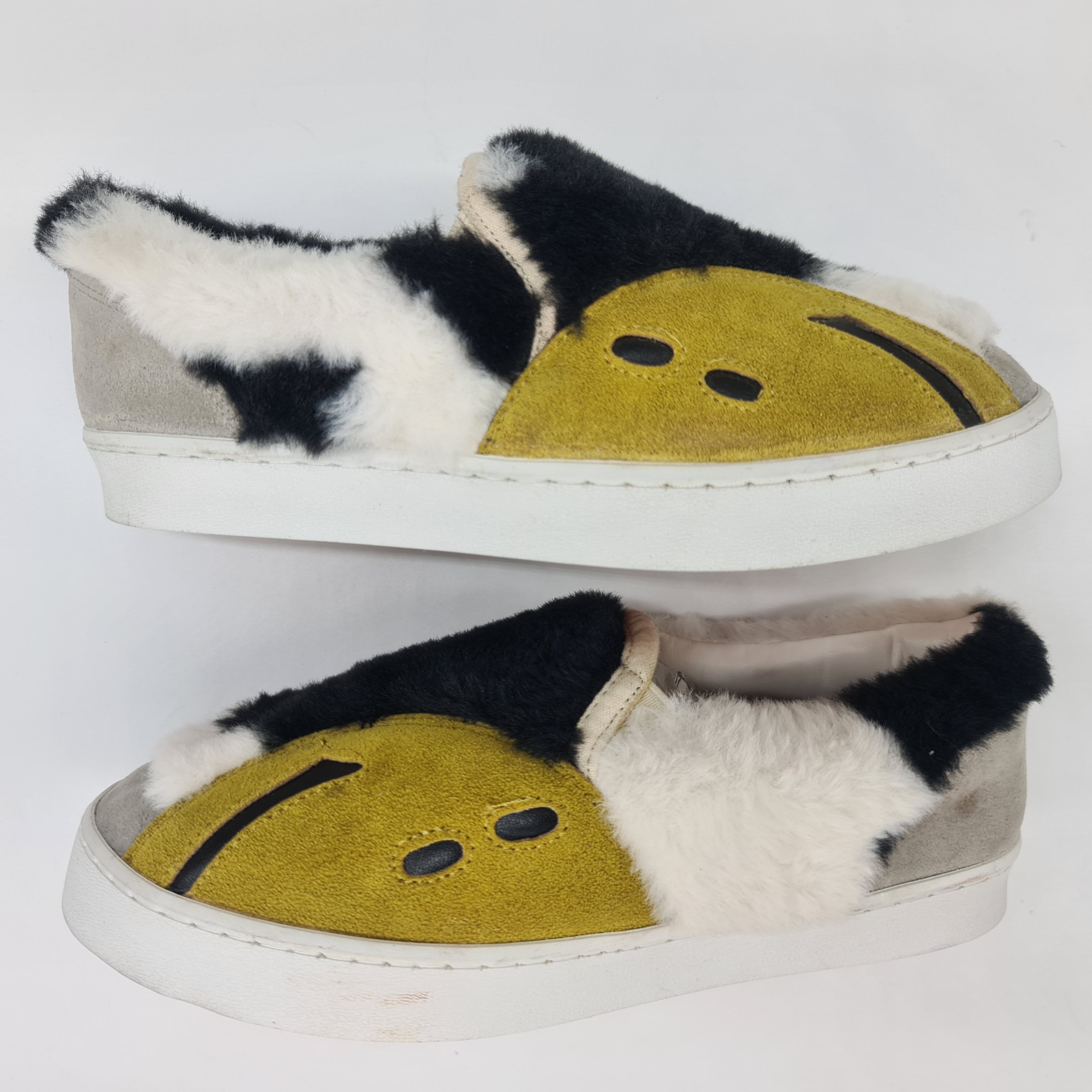 Kapital Kapital - Cow Pattern Rain Smiley Slip-On Shoes Size US 5.5 / EU 38 - 4 Thumbnail
