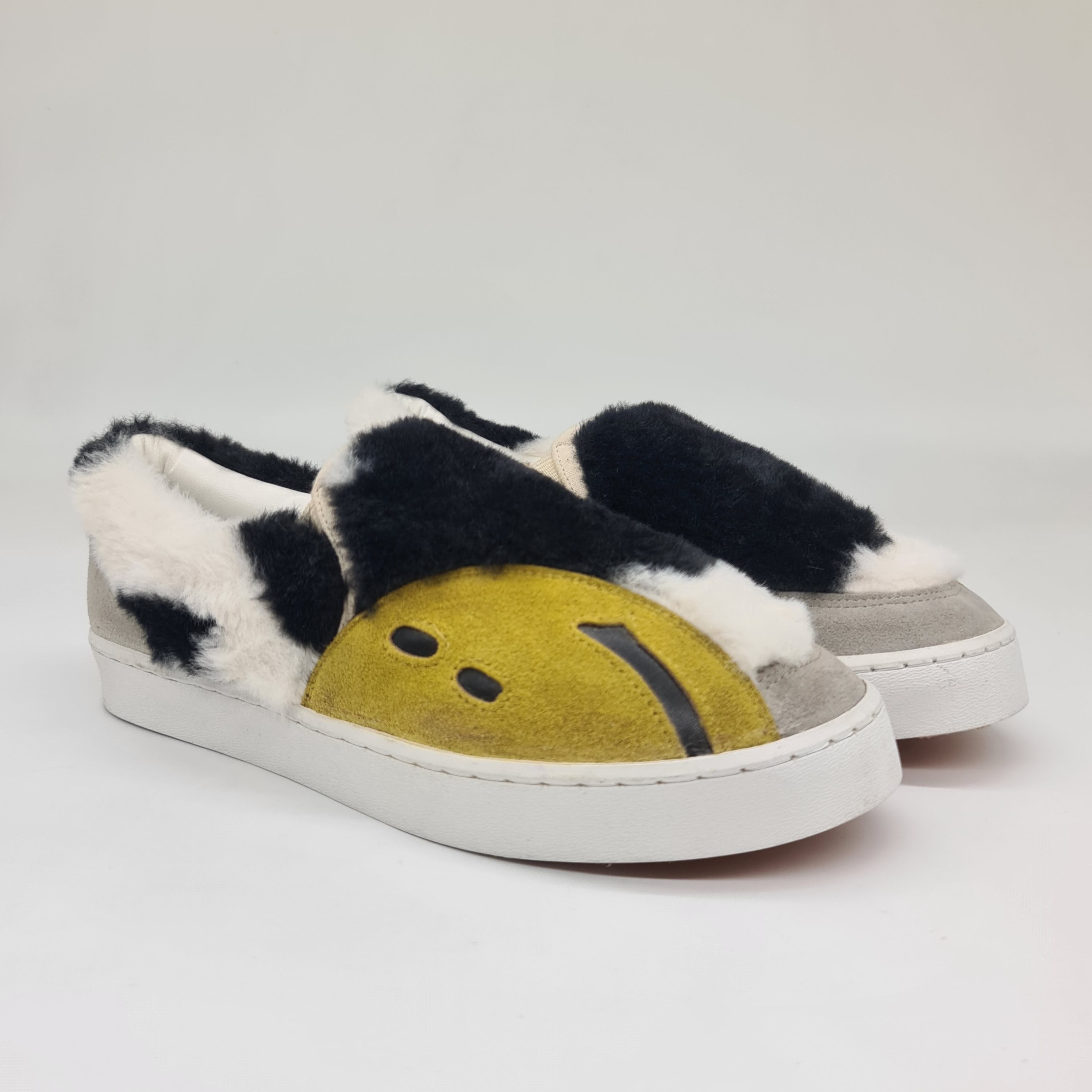 Kapital Kapital - Cow Pattern Rain Smiley Slip-On Shoes Size US 5.5 / EU 38 - 1 Thumbnail