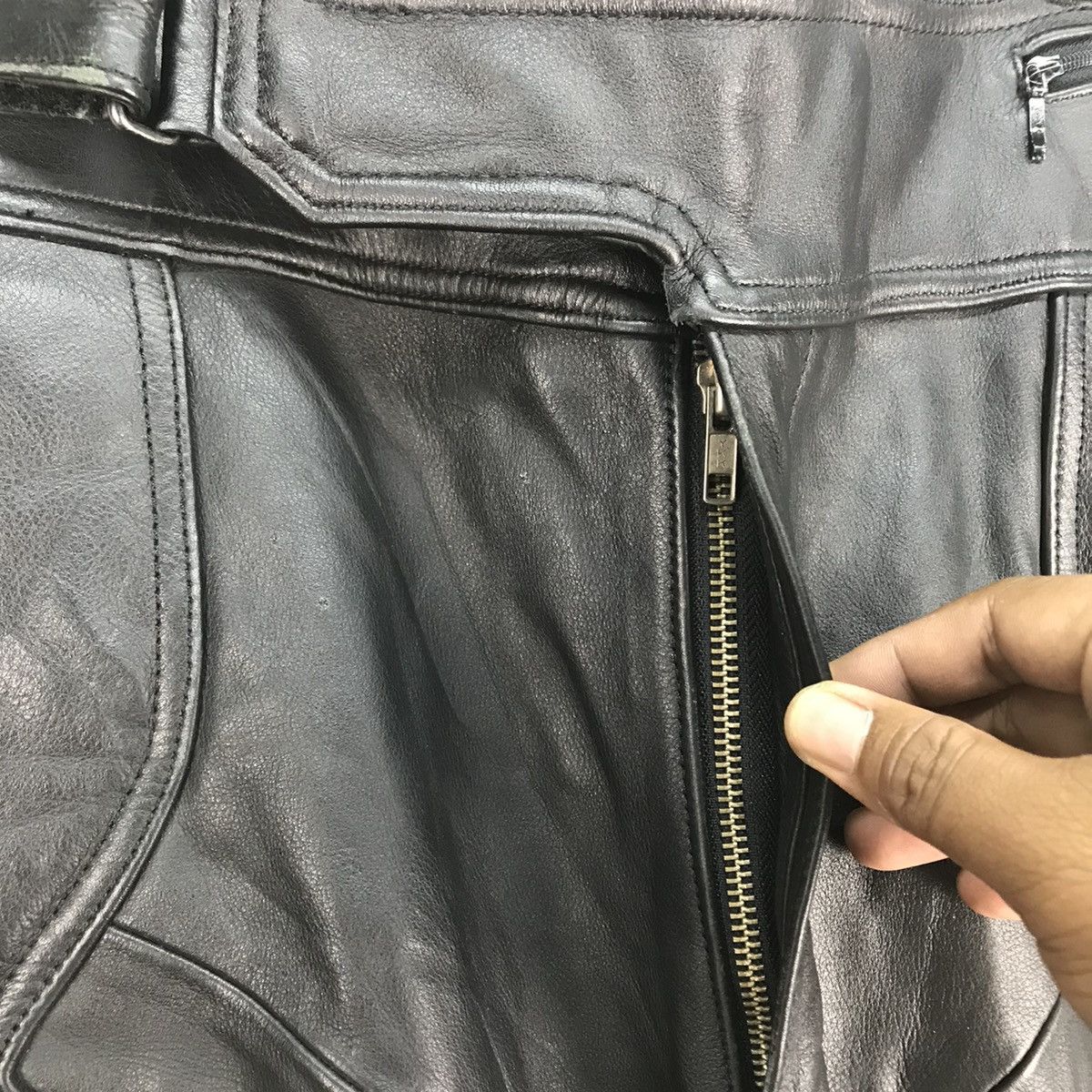 Japanese Brand Vintage Genuine Leather Racing Pants Like New Size US 30 / EU 46 - 10 Thumbnail