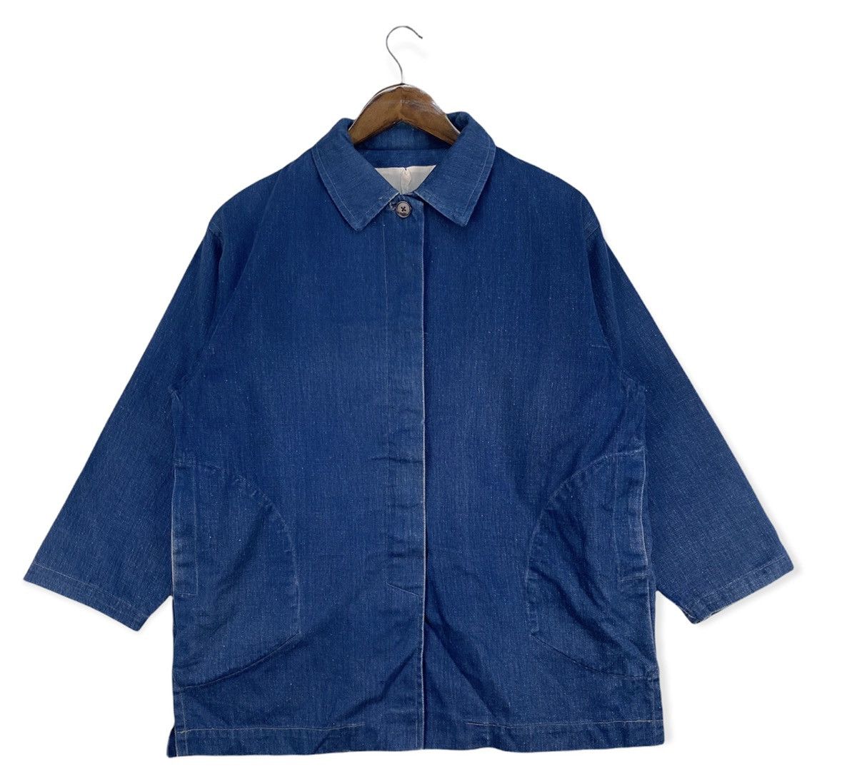 image of Vintage Indigo Denim Jacket Like Kapital in Blue, Men's (Size Medium)