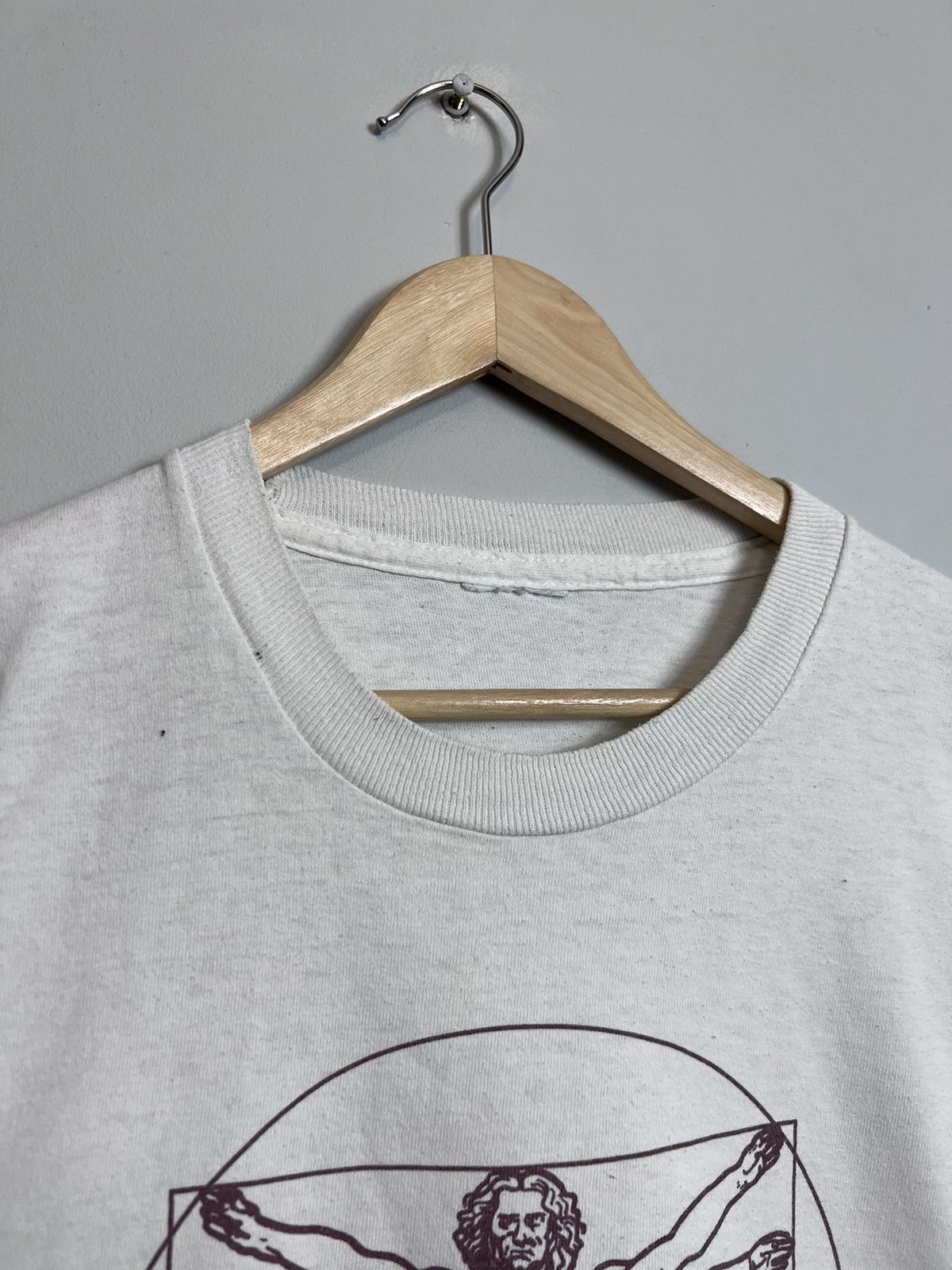 Vintage Art Vintage 90s 1995 Leonardo Da Vinci Vitruvian Man T-Shirt Size US L / EU 52-54 / 3 - 3 Thumbnail