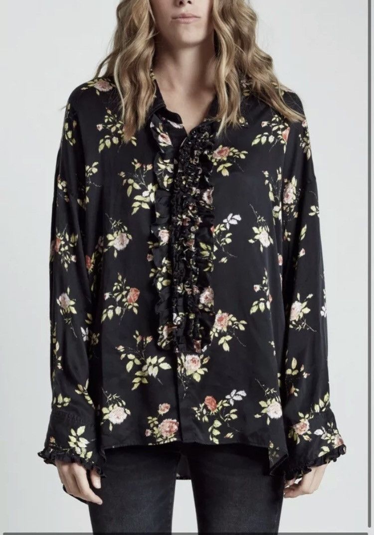Drop neck tuxedo shirt. Small