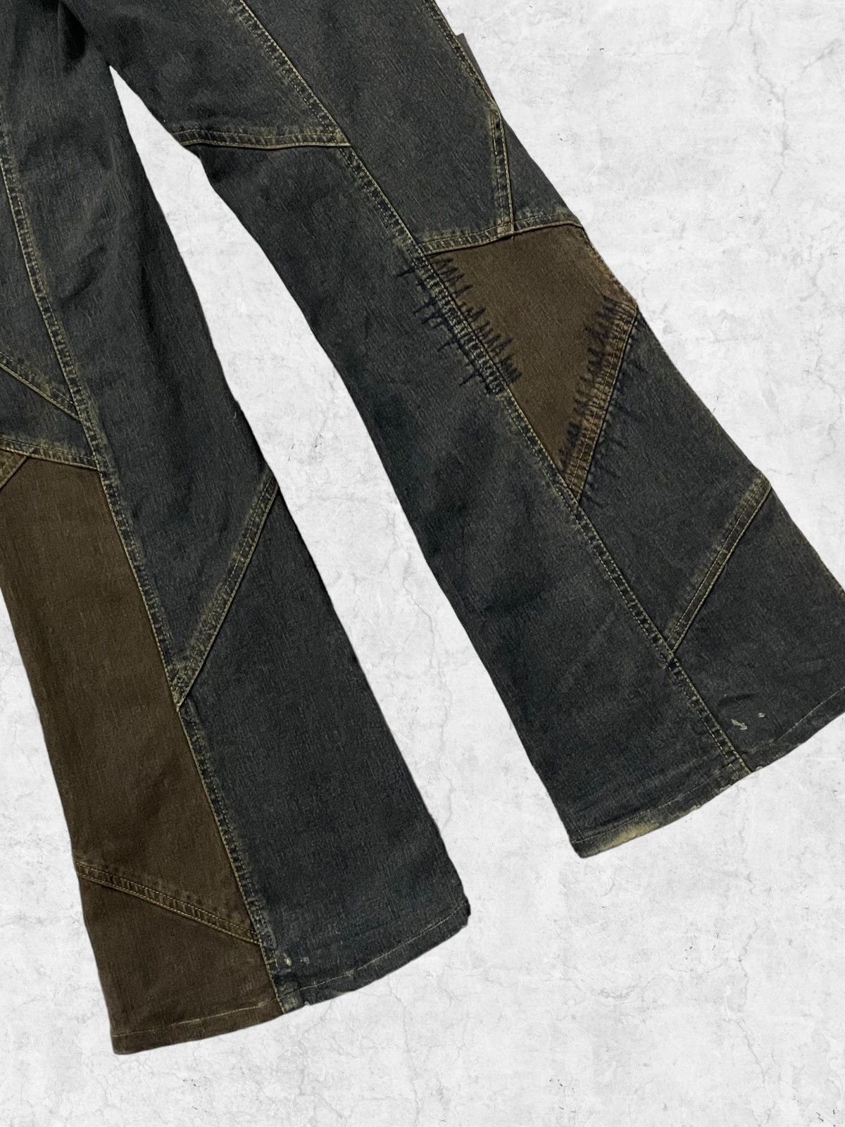 Japanese Brand Tornado Mart Patchwork Flared Denim Size US 30 / EU 46 - 13 Thumbnail