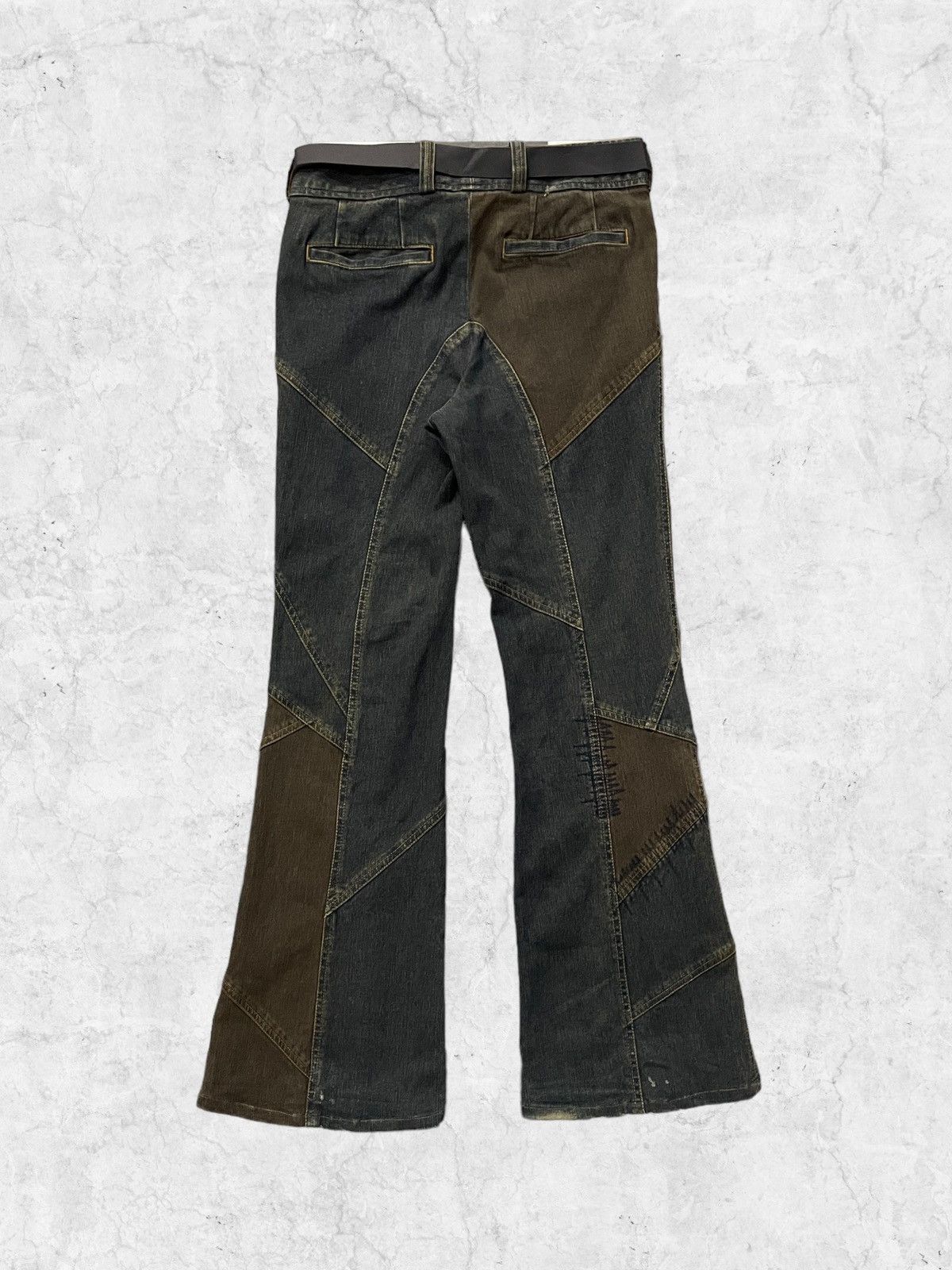 Japanese Brand Tornado Mart Patchwork Flared Denim Size US 30 / EU 46 - 3 Thumbnail