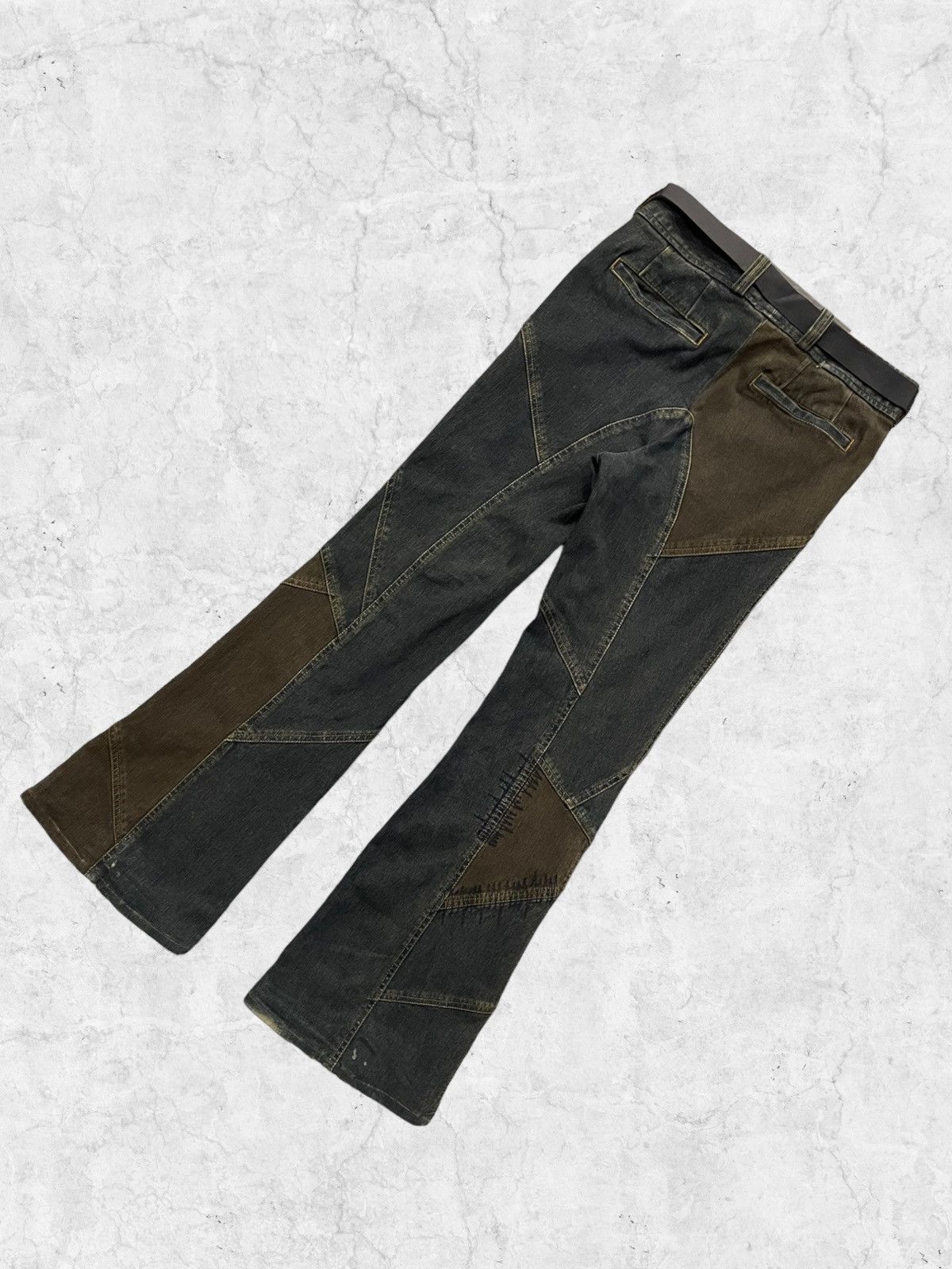 Japanese Brand Tornado Mart Patchwork Flared Denim Size US 30 / EU 46 - 10 Thumbnail