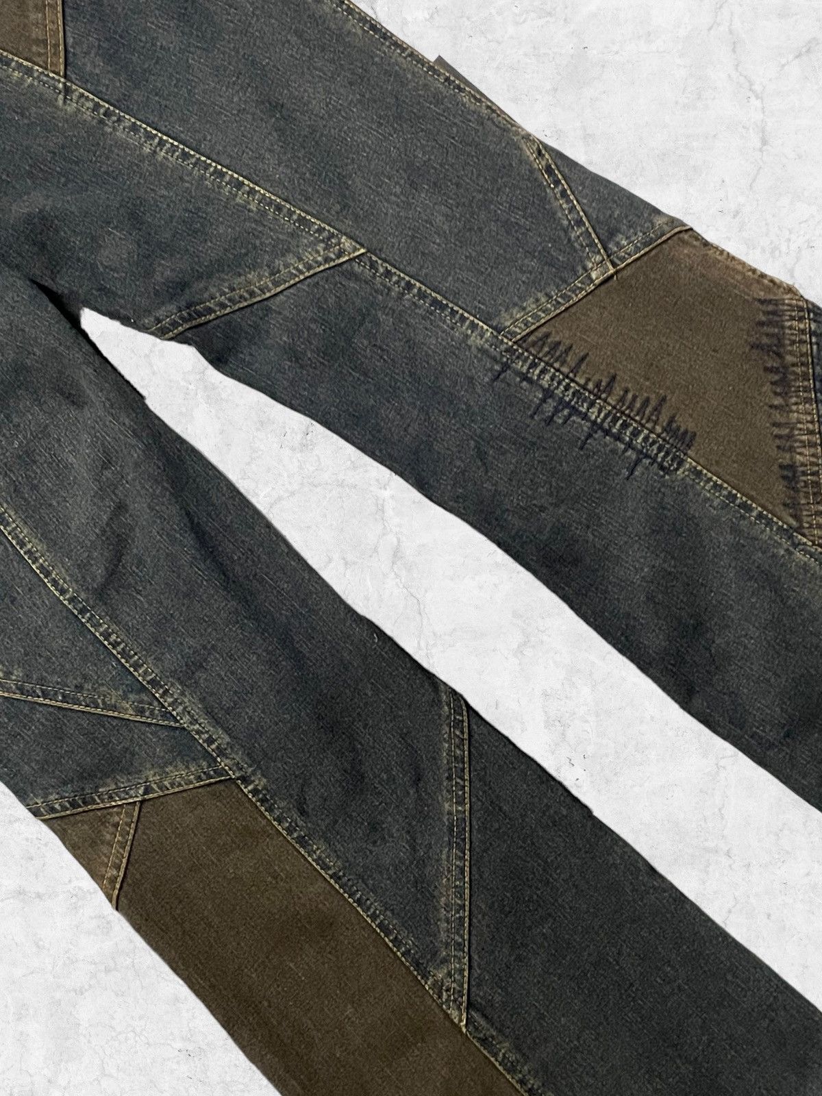 Japanese Brand Tornado Mart Patchwork Flared Denim Size US 30 / EU 46 - 14 Thumbnail