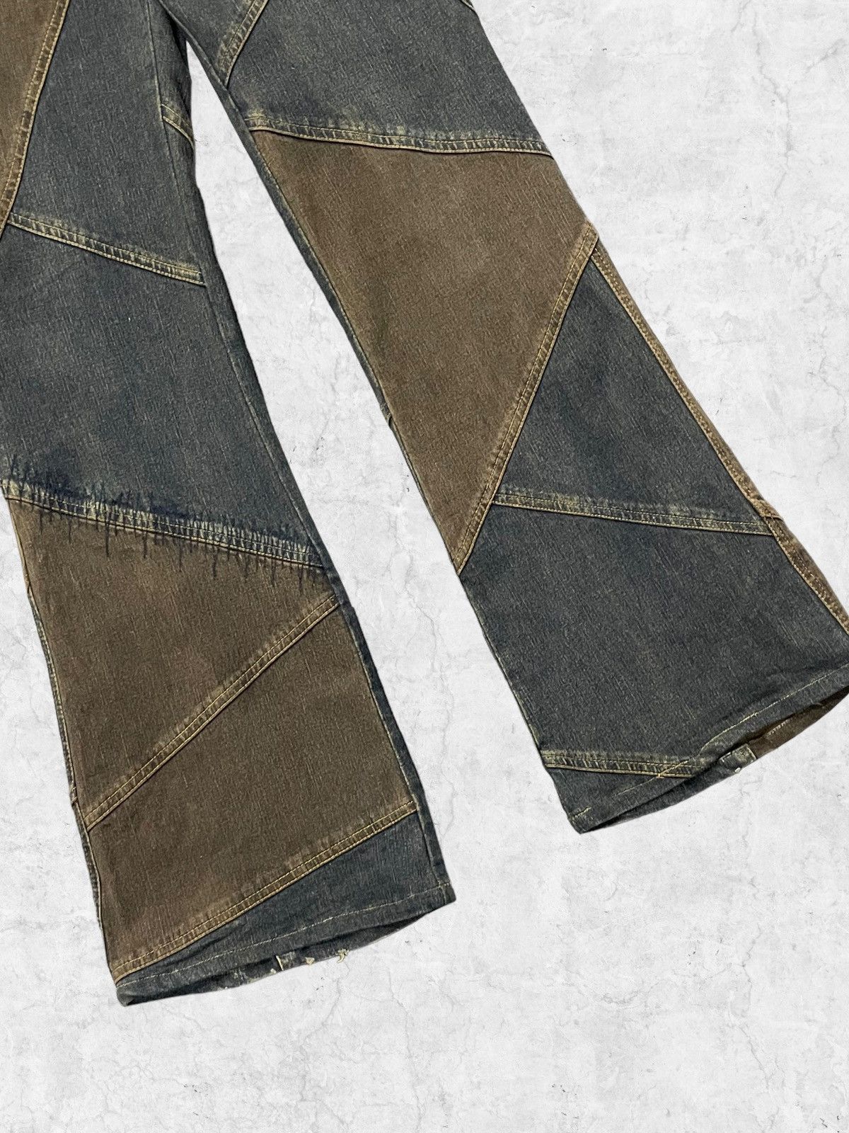 Japanese Brand Tornado Mart Patchwork Flared Denim Size US 30 / EU 46 - 7 Thumbnail