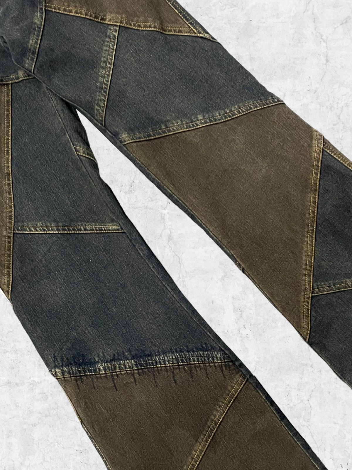 Japanese Brand Tornado Mart Patchwork Flared Denim Size US 30 / EU 46 - 8 Thumbnail