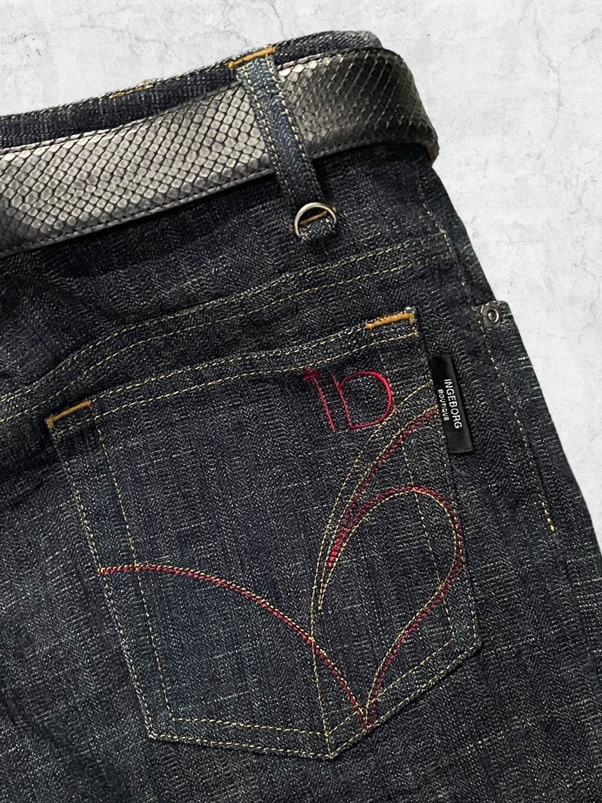Hysteric Glamour × Tornado Mart Ingeborg Japan Hippies Flared Denim With Snake Belt Size US 27 - 9 Thumbnail