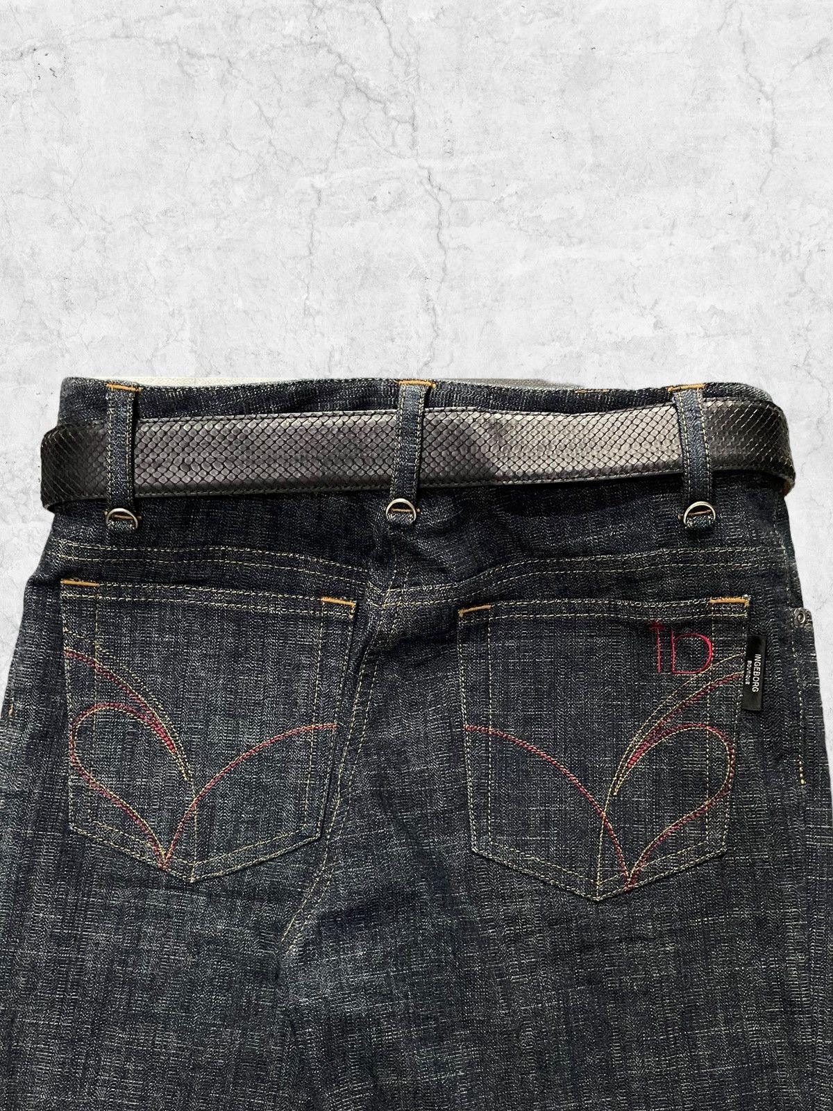 Hysteric Glamour × Tornado Mart Ingeborg Japan Hippies Flared Denim With Snake Belt Size US 27 - 8 Thumbnail