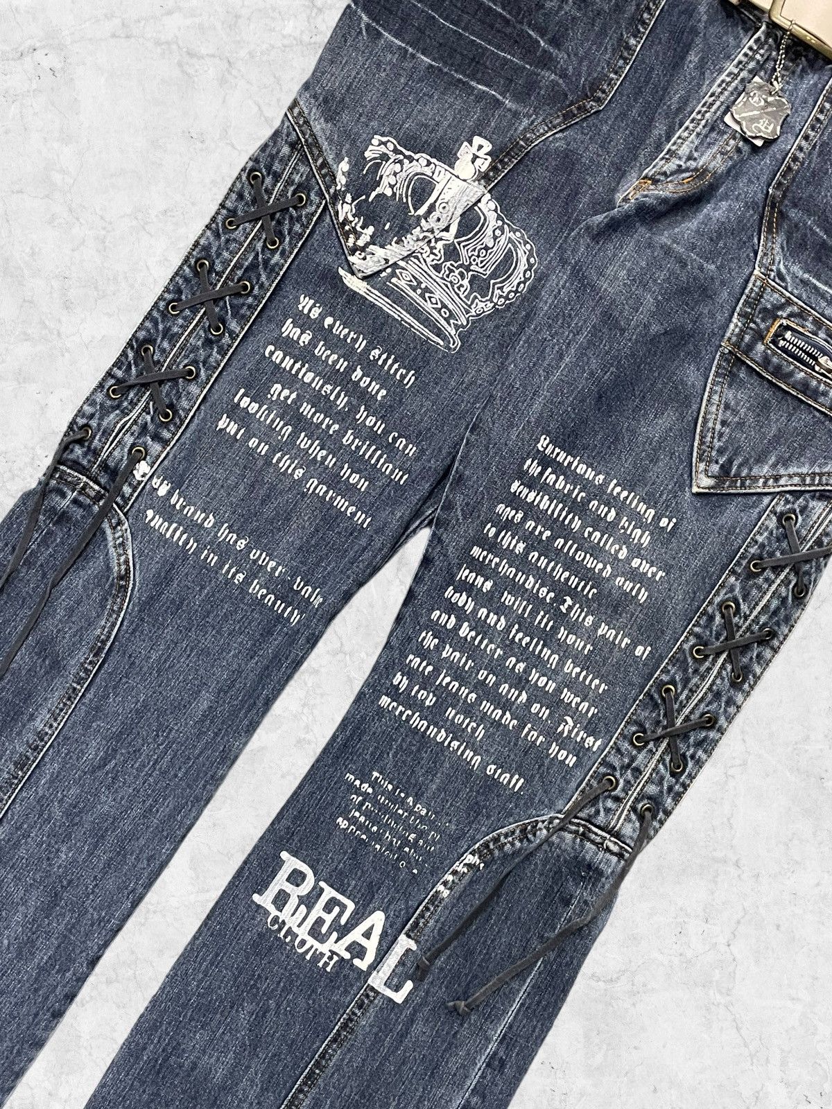 If Six Was Nine × In The Attic × Le Grande Bleu (L.G.B.) Real Cloth Japan Flared Poems Laces Denim With Leather Belt Size US 34 / EU 50 - 5 Thumbnail