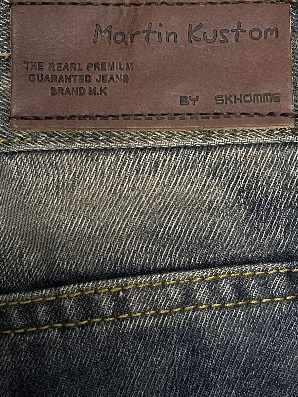Japanese Brand × Vintage Vintage Martin Kustom Evil Dark Side Denim Leather Belt Size US 34 / EU 50 - 10 Thumbnail