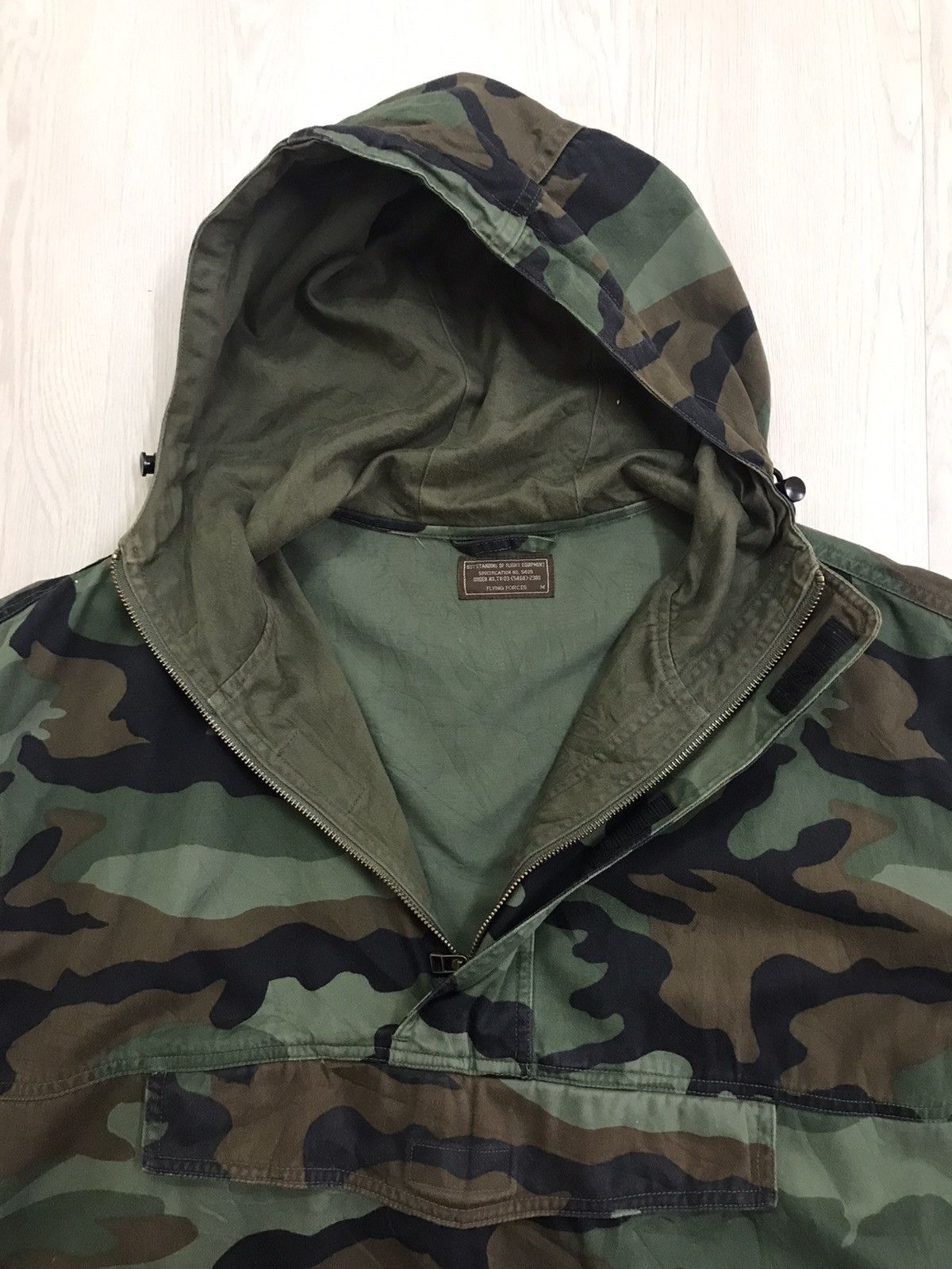 Vintage Vintage 90s USA Flying Force Anorak Camo Pull Over Jacket Size US L / EU 52-54 / 3 - 10 Thumbnail