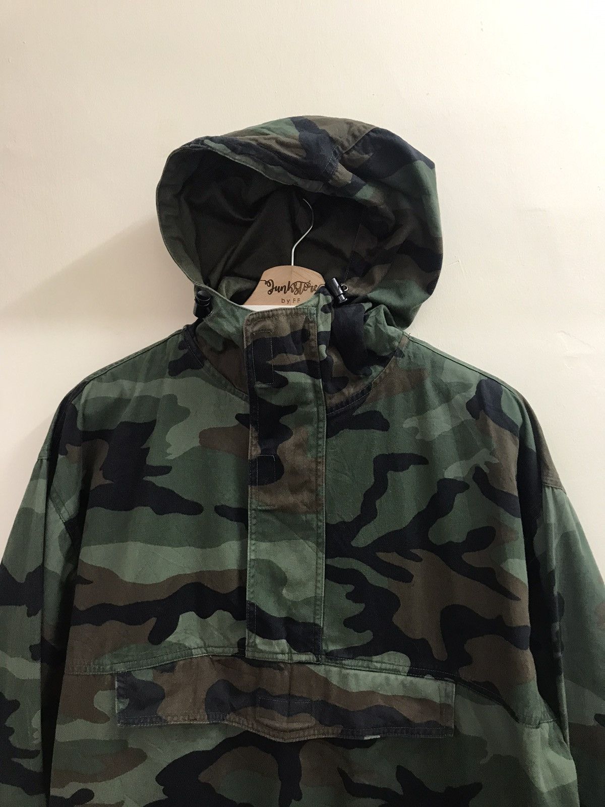 Vintage Vintage 90s USA Flying Force Anorak Camo Pull Over Jacket Size US L / EU 52-54 / 3 - 5 Thumbnail
