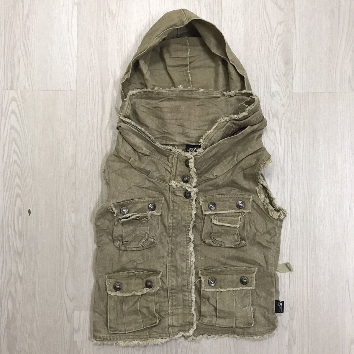 Japanese Brand × Vintage Xoxo Girl Japan Tactical Vest Hoodie Size XXS / US 00 / IT 34 - 1 Thumbnail