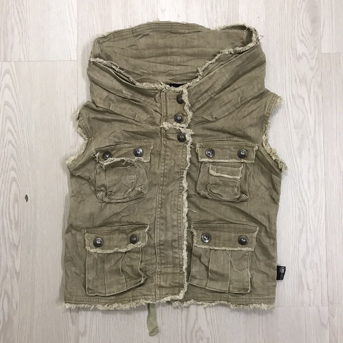 Japanese Brand × Vintage Xoxo Girl Japan Tactical Vest Hoodie Size XXS / US 00 / IT 34 - 2 Thumbnail