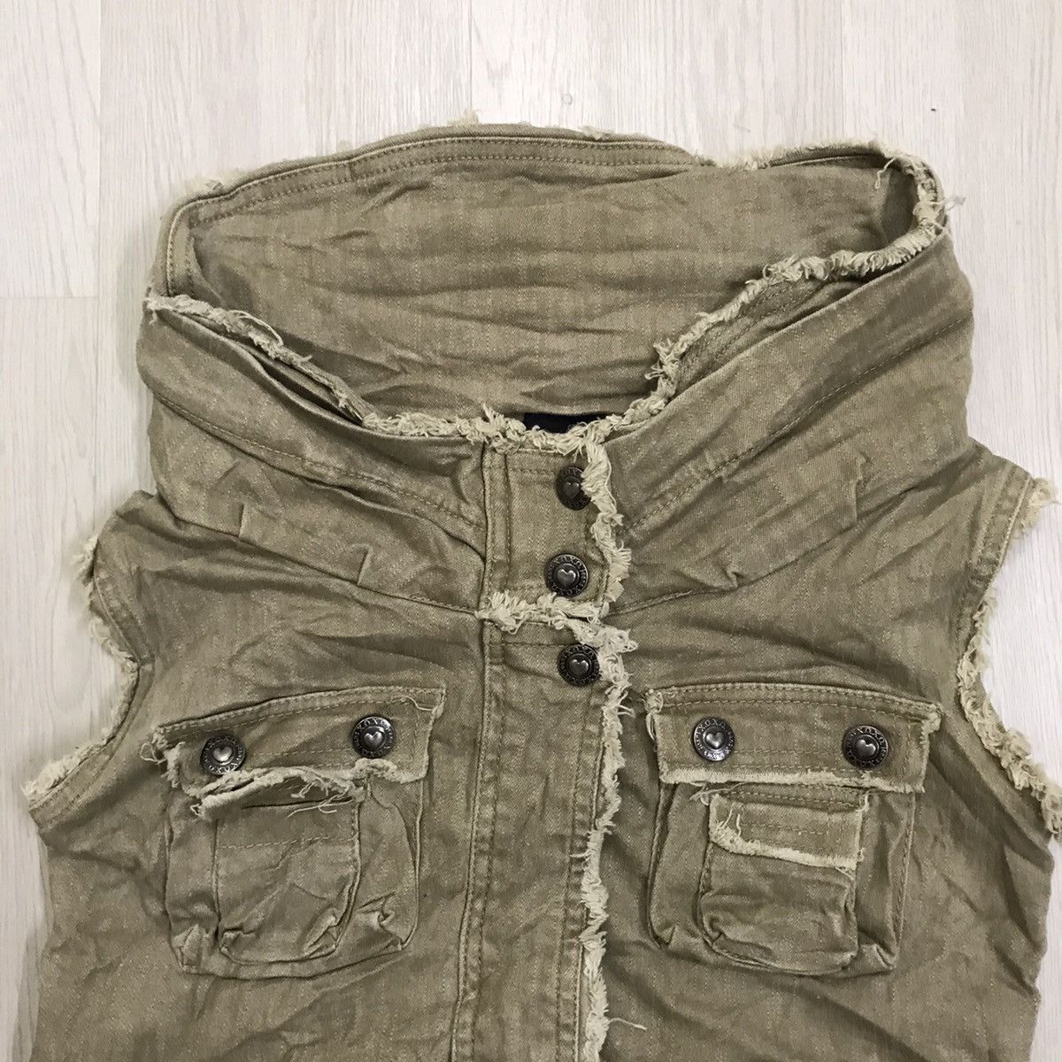 Japanese Brand × Vintage Xoxo Girl Japan Tactical Vest Hoodie Size XXS / US 00 / IT 34 - 3 Thumbnail