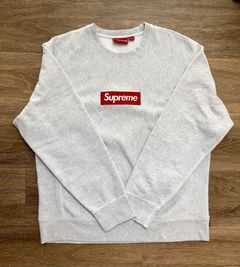 Supreme Grey Box Logo Crewneck | Grailed