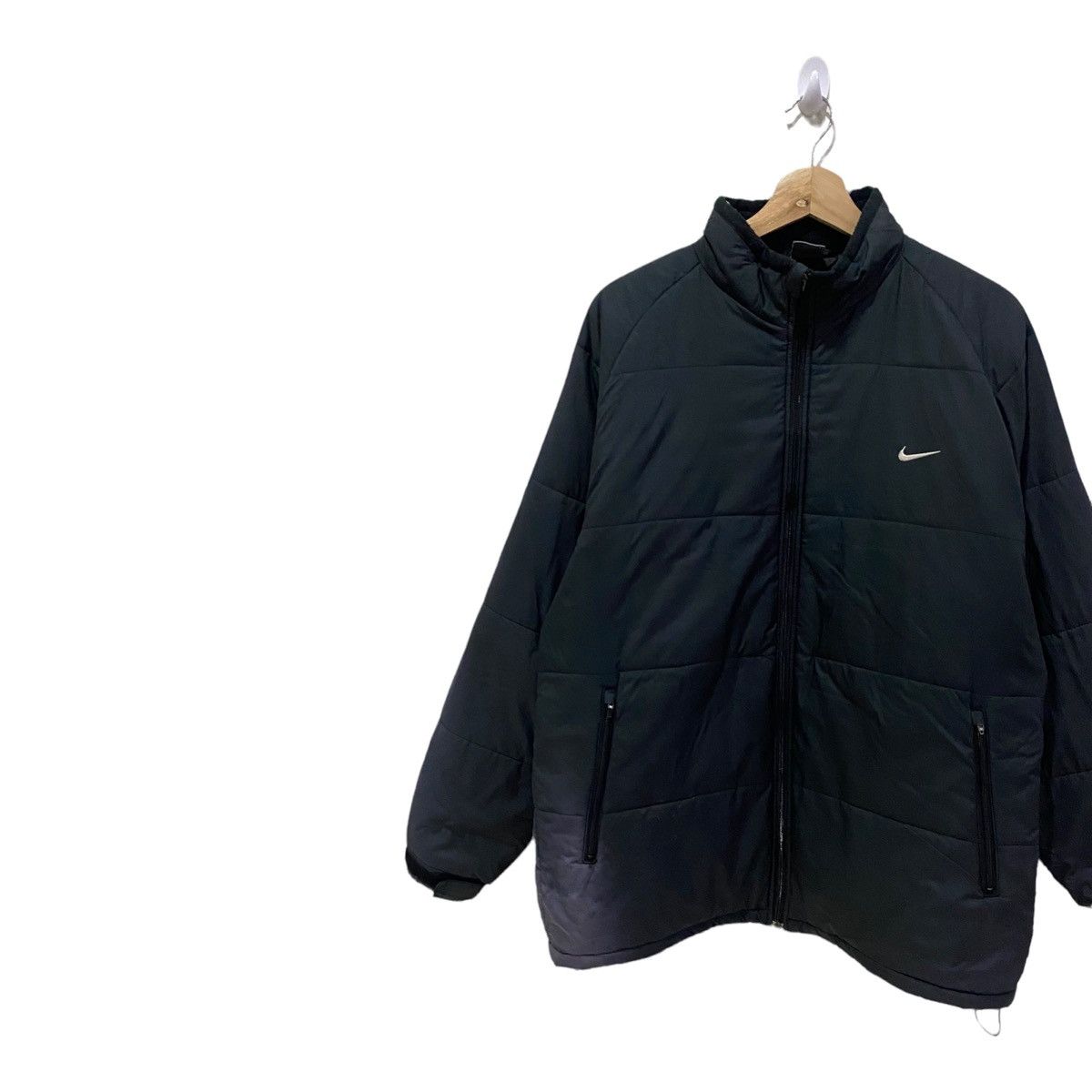 Nike 🔥VINTAGE 90s NIKE SUN FADED BLACK PUFFER JACKET Size US L / EU 52-54 / 3 - 8 Thumbnail