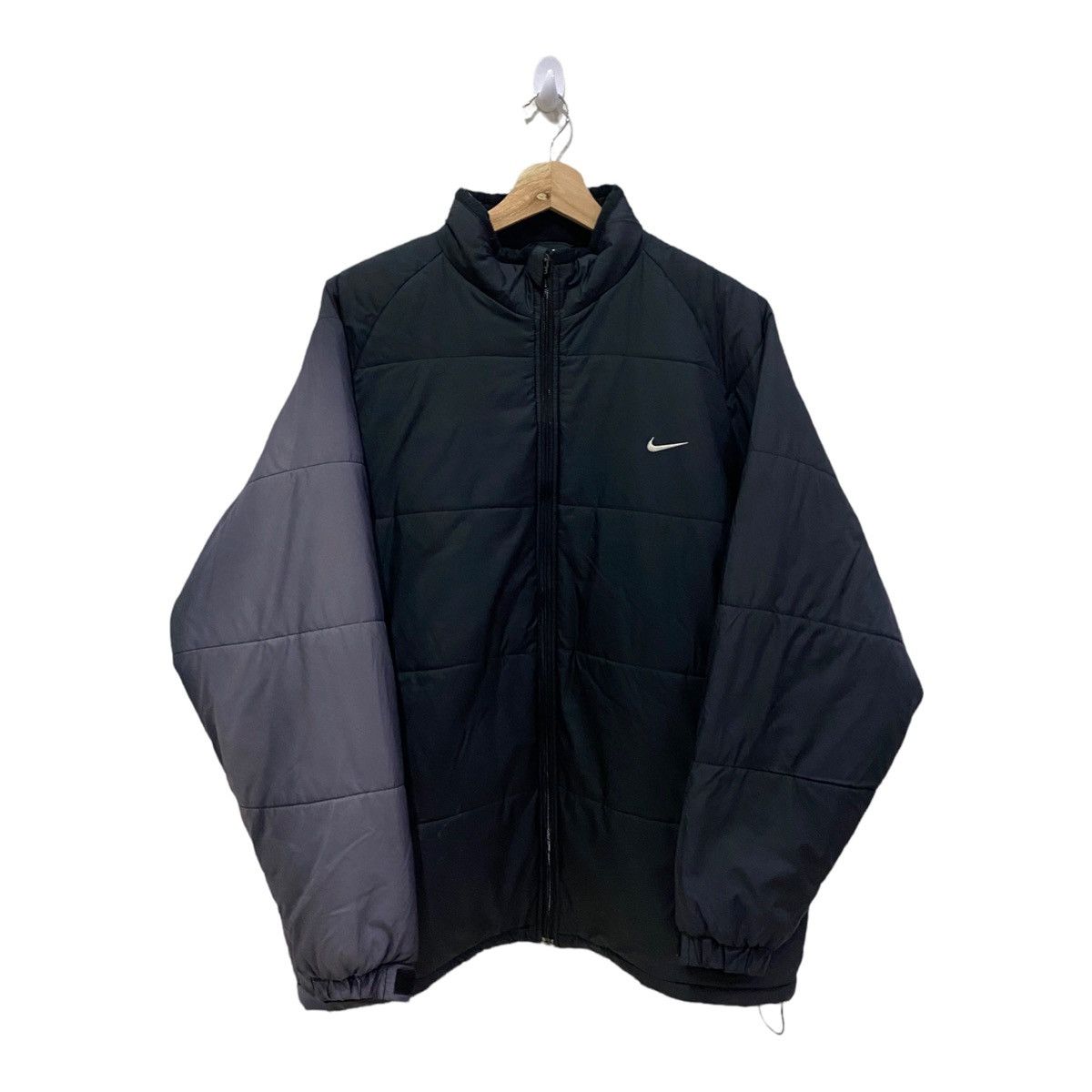 Nike 🔥VINTAGE 90s NIKE SUN FADED BLACK PUFFER JACKET Size US L / EU 52-54 / 3 - 9 Thumbnail