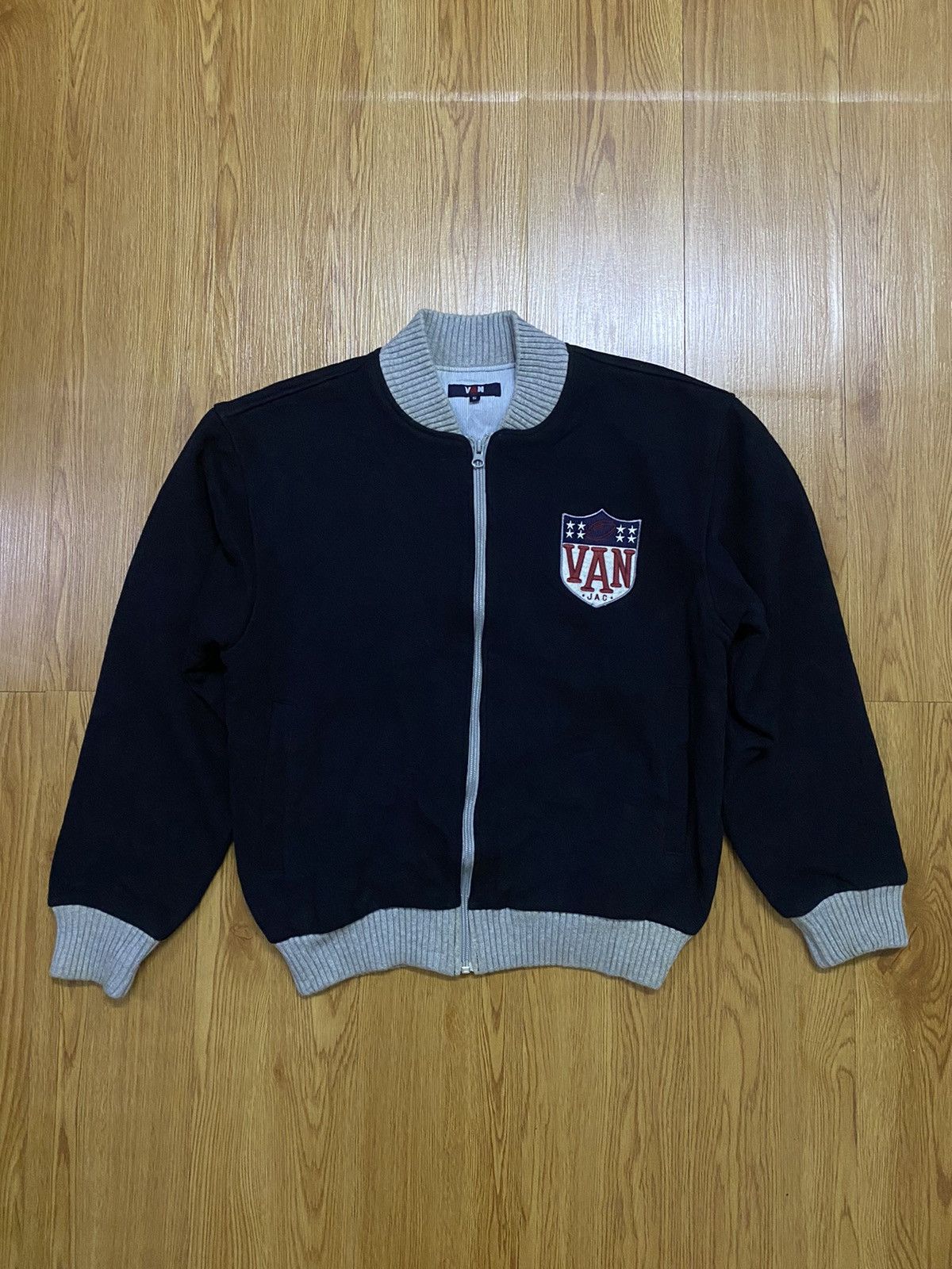 Van × Vintage Vintage Van JAC Patch Logo Varsity Jacket Size US S / EU 44-46 / 1 - 1 Thumbnail