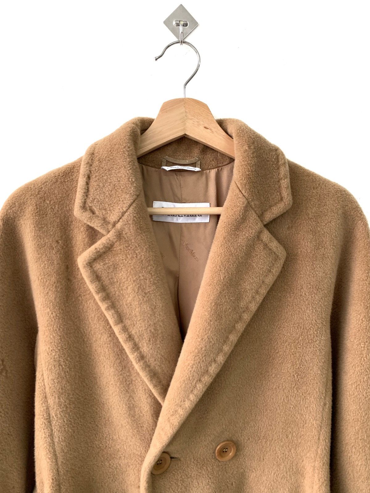 Max Mara Vintage Max Mara Made in Italy Wool Long Coat Size XS / US 0-2 / IT 36-38 - 7 Thumbnail