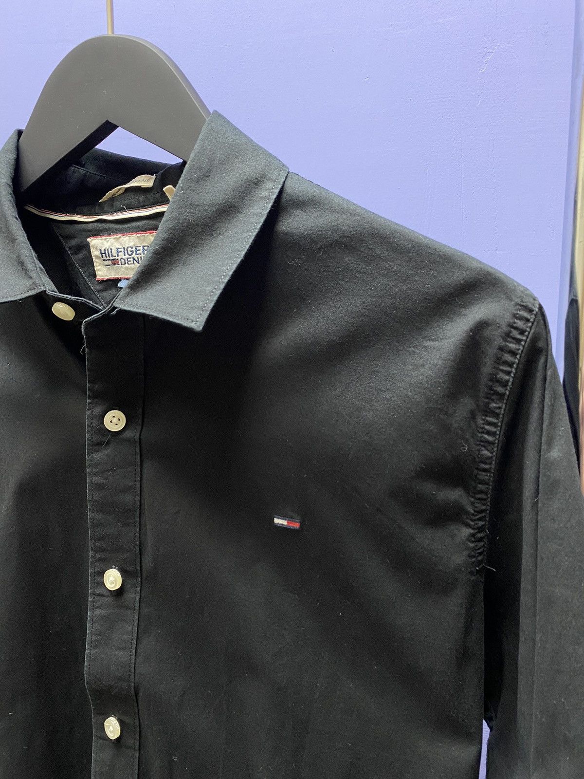Tommy Hilfiger Tommy Jeans Black Long Sleeve Shirt Size US L / EU 52-54 / 3 - 7 Thumbnail