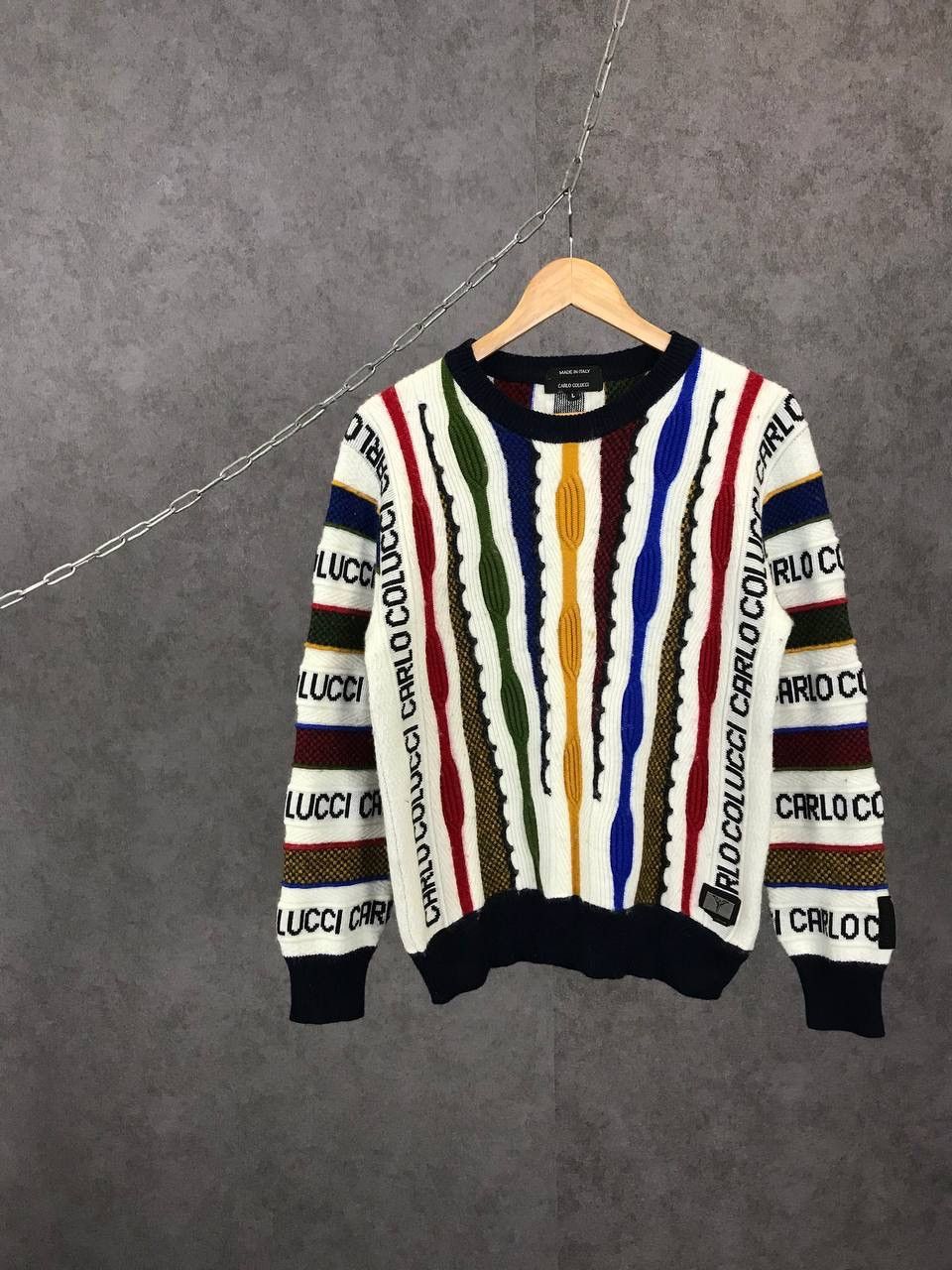 Carlo Colucci × Coogi × Designer Carlo Colucci monogram coogi style sweater Size US S / EU 44-46 / 1 - 1 Thumbnail