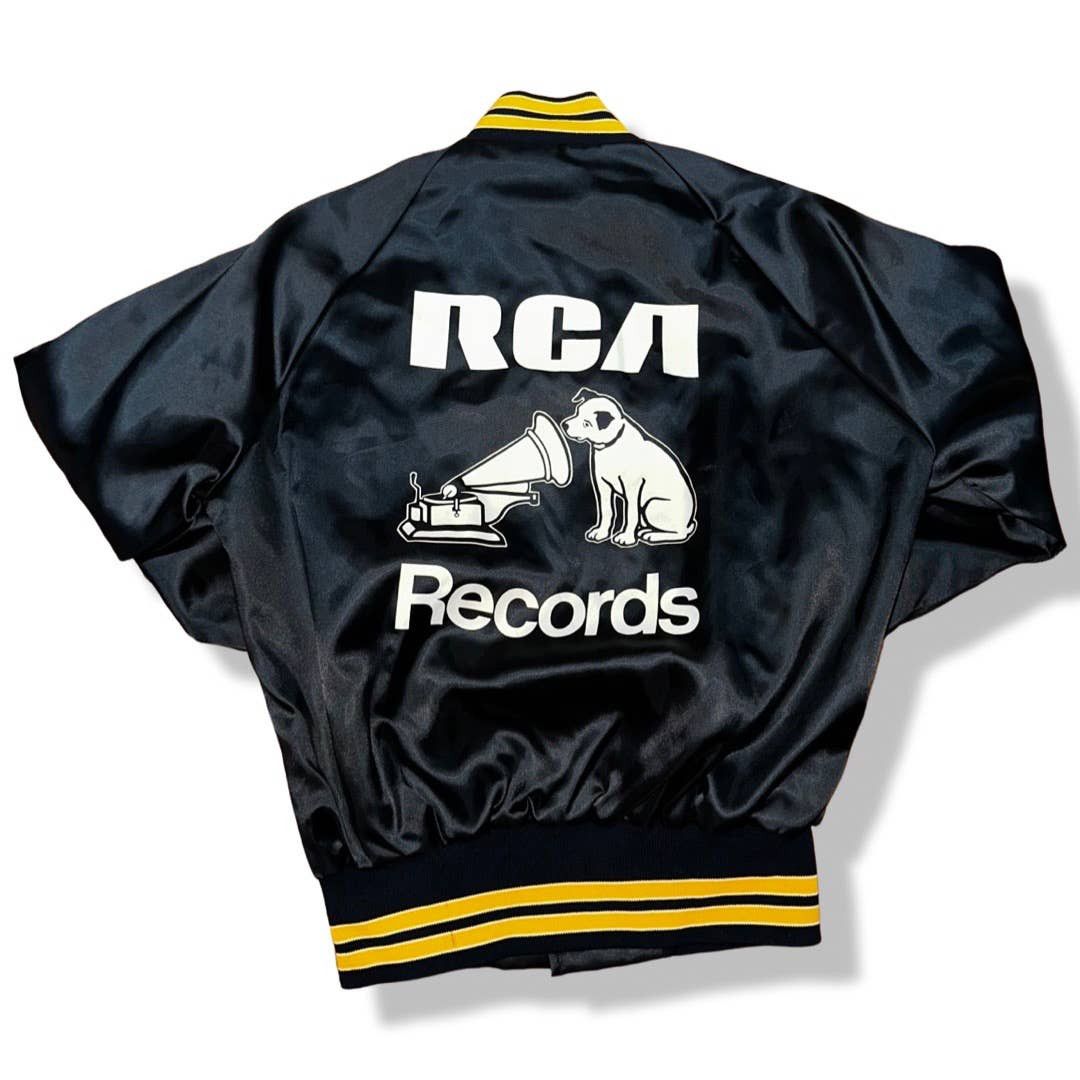 Vintage RARE 80s Vintage RCA Records Satin Varsity Jacket Size M | Grailed