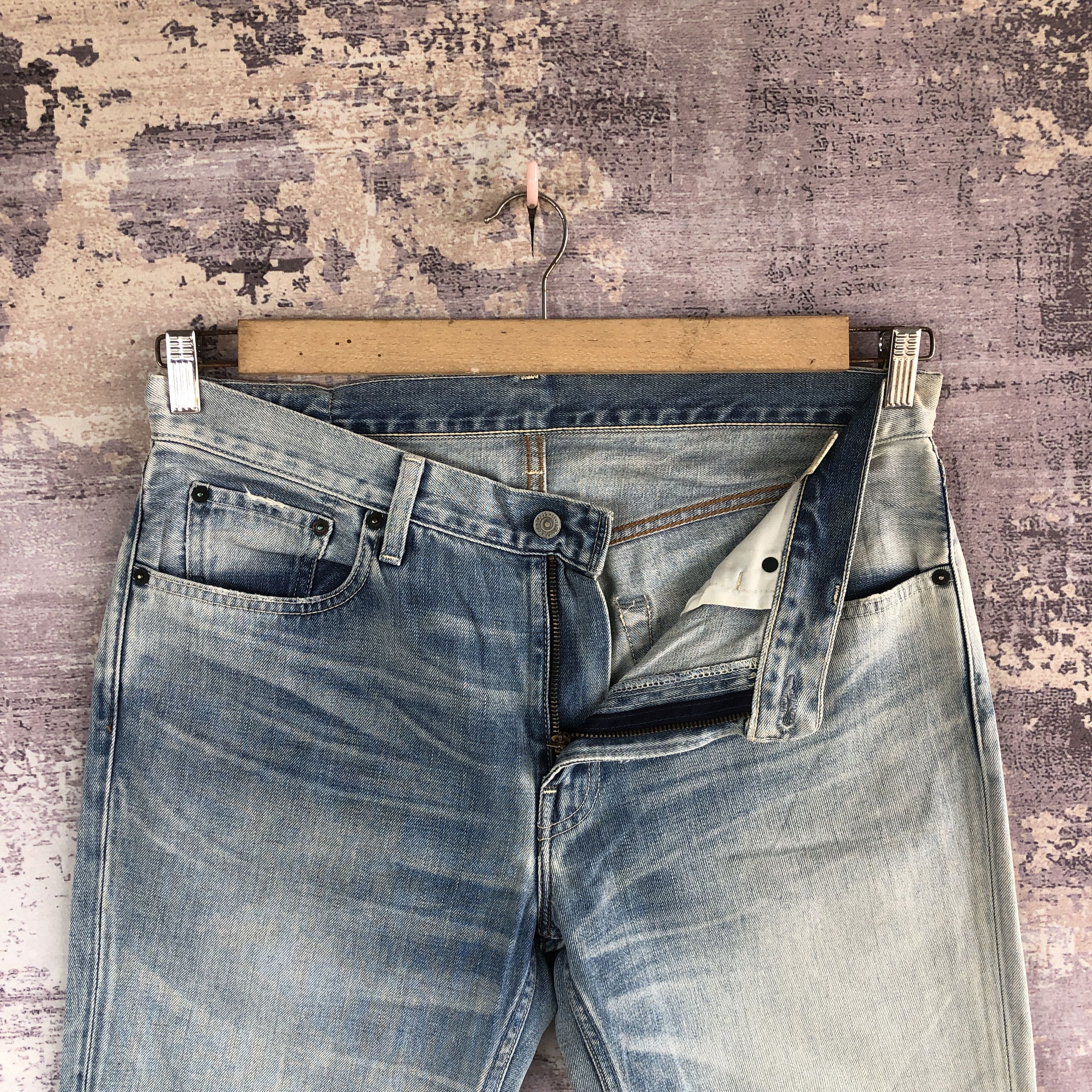 Levi's Vintage 90s Levi's Distressed Jeans Levis Sun Faded Denim Size US 34 / EU 50 - 6 Thumbnail