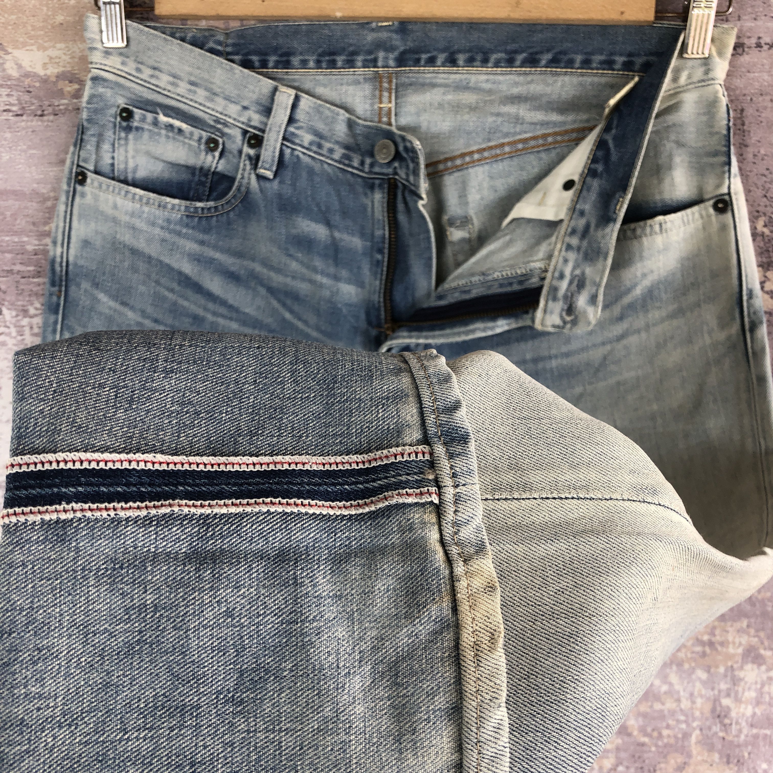 Levi's Vintage 90s Levi's Distressed Jeans Levis Sun Faded Denim Size US 34 / EU 50 - 8 Thumbnail