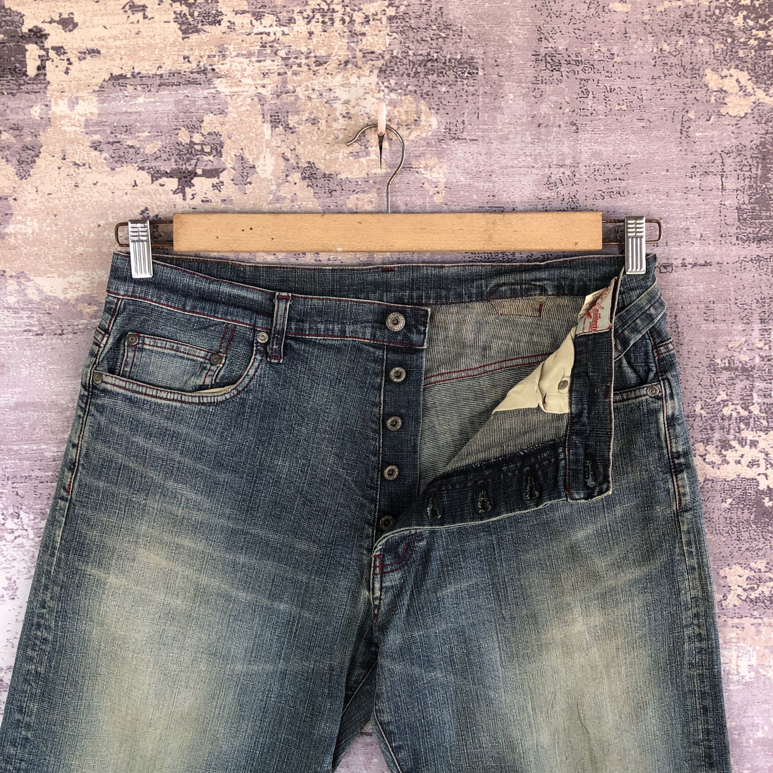 Japanese Brand × Vintage Distressed Hectic Jeans Japanese Denim Garments Pants Size US 34 / EU 50 - 6 Thumbnail