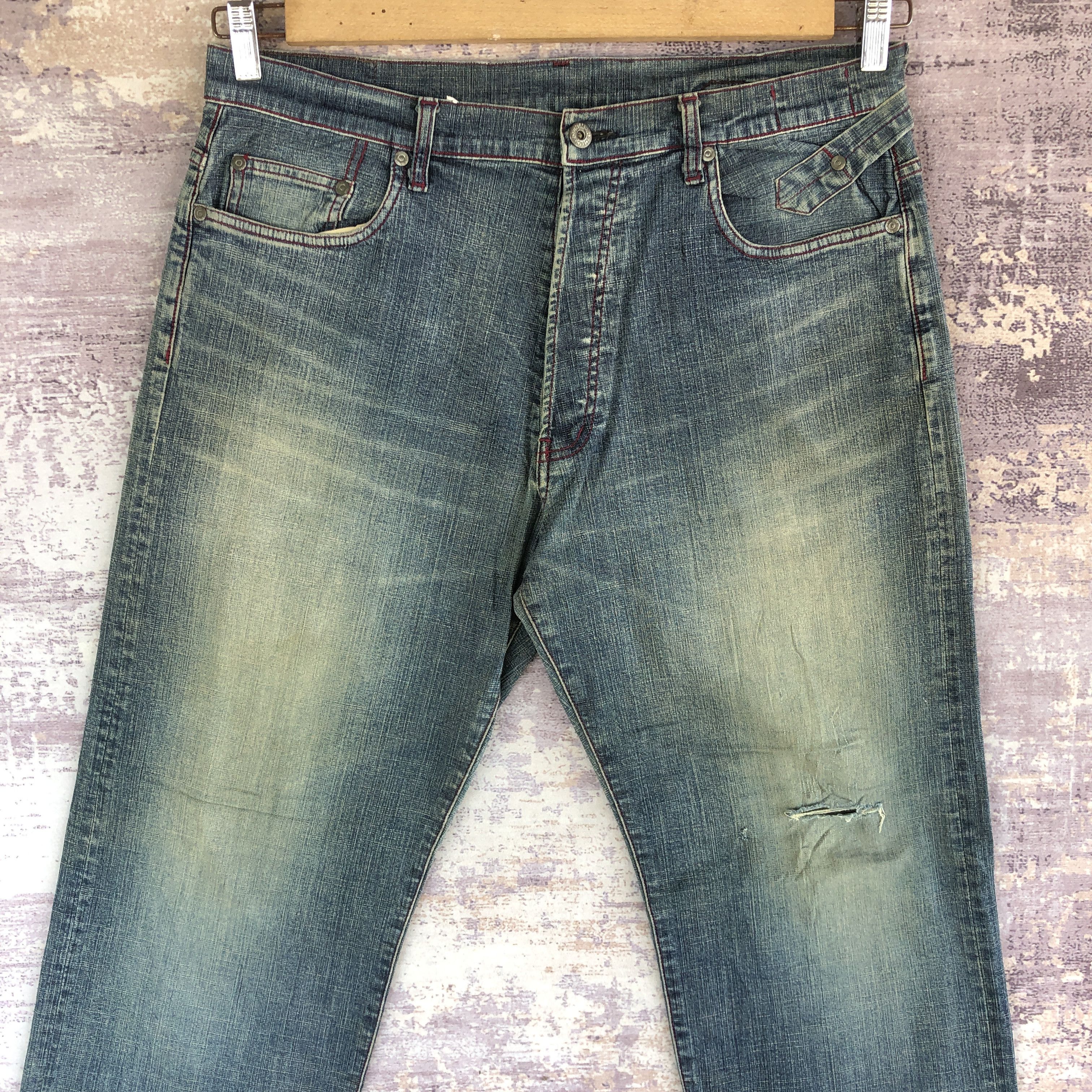Japanese Brand × Vintage Distressed Hectic Jeans Japanese Denim Garments Pants Size US 34 / EU 50 - 3 Thumbnail