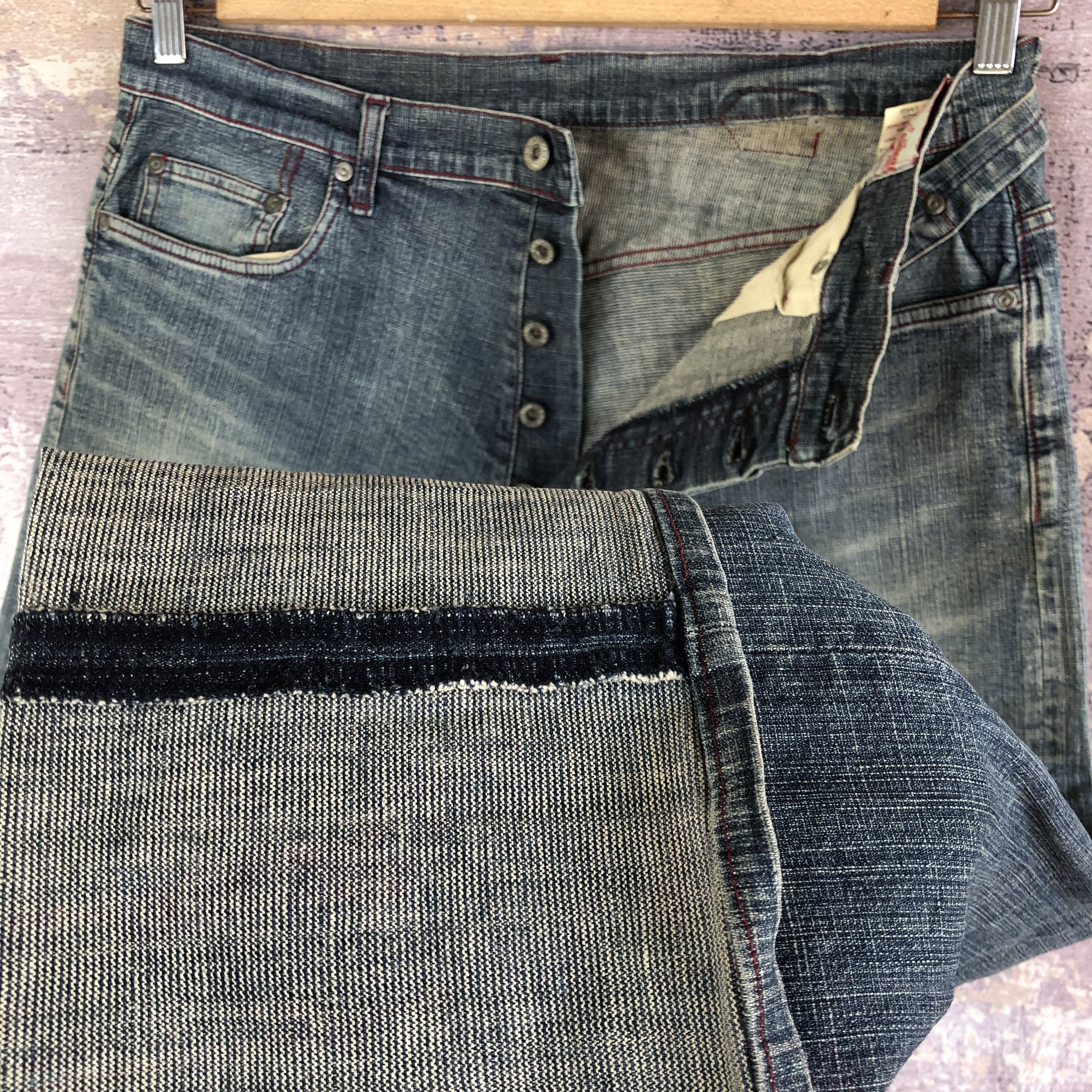 Japanese Brand × Vintage Distressed Hectic Jeans Japanese Denim Garments Pants Size US 34 / EU 50 - 8 Thumbnail