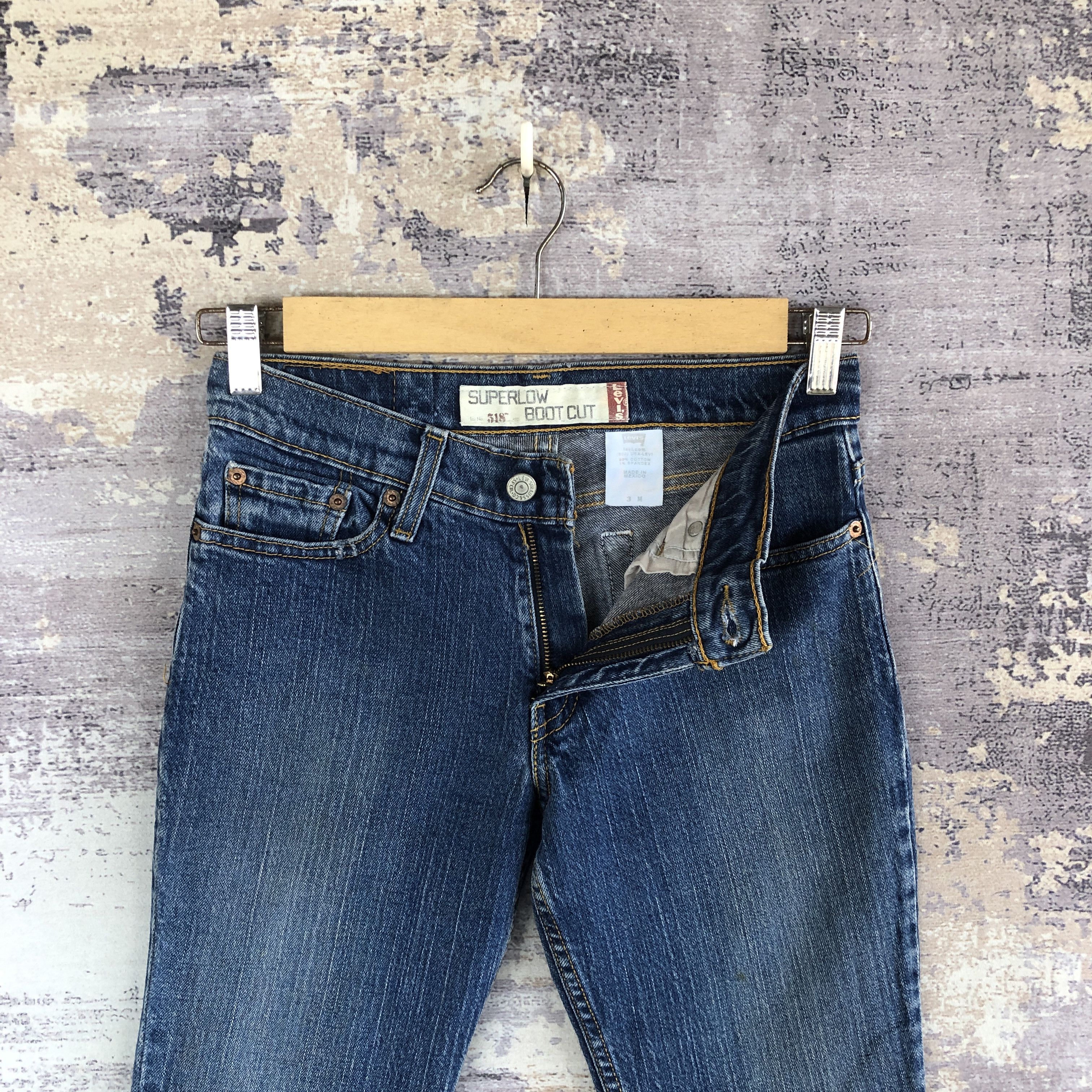 If Six Was Nine × Levi's × Vintage Vintage Levi's 518 Boot Cut Jeans Flare Denim Wide Leg Pants Size 26" / US 2 / IT 38 - 6 Thumbnail