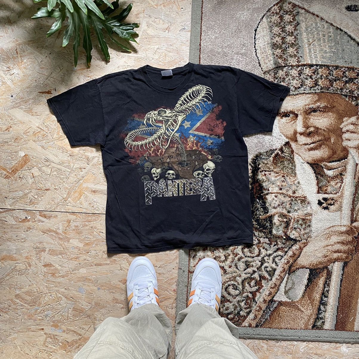 Hanes PANTERA Band T-Shirt, Men's XXL equivalent. cotton black type Vintage Second Hand main image 1