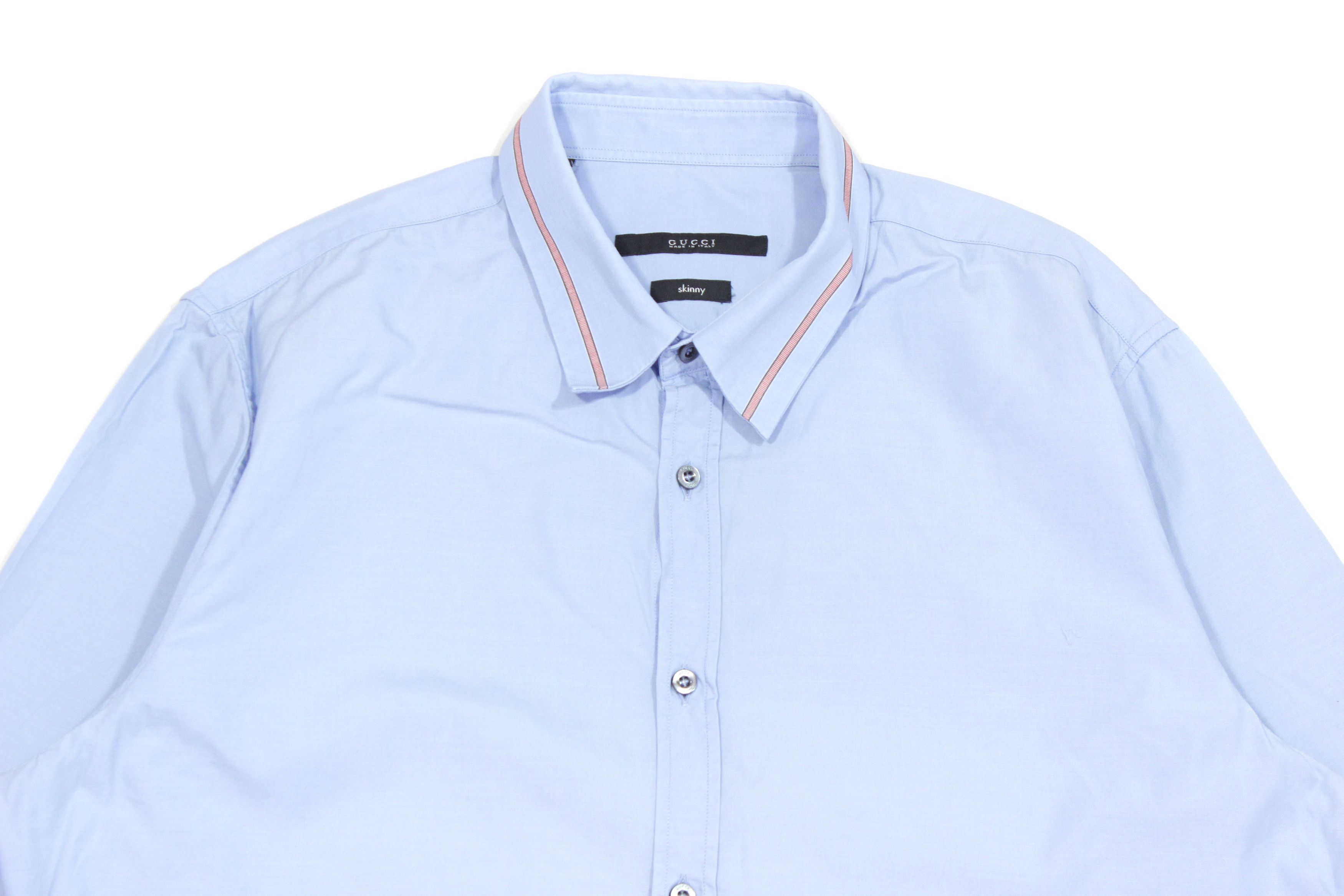 Gucci 2012 Dress Collar Stripe Skinny Fit Shirt 41 Size Size US XL / EU 56 / 4 - 3 Thumbnail