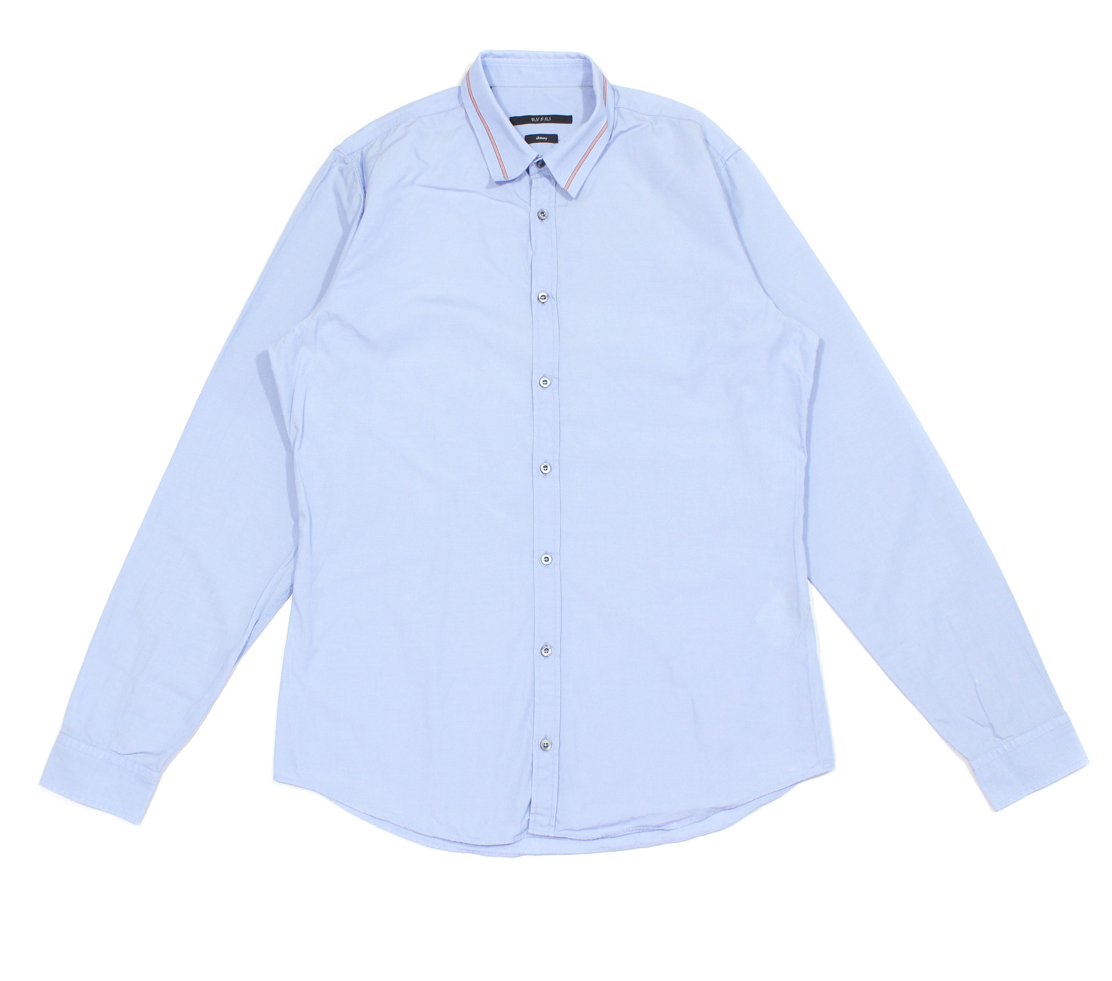 Gucci 2012 Dress Collar Stripe Skinny Fit Shirt 41 Size Size US XL / EU 56 / 4 - 1 Thumbnail
