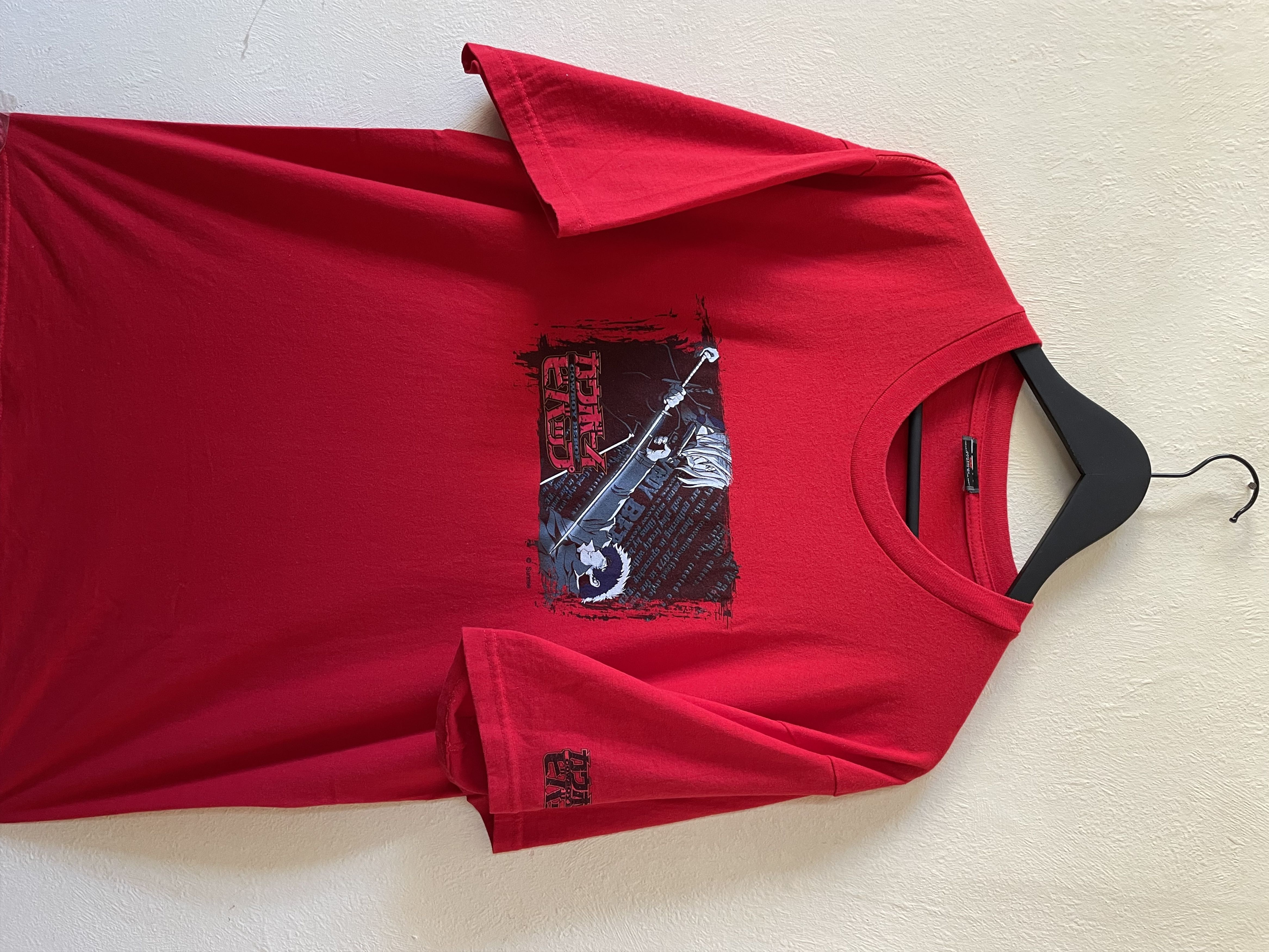 image of Anima x Vintage 90's Cowboy Bebop Spike Spiegel Vicious Odm T-Shirt in Red, Men's (Size XL)