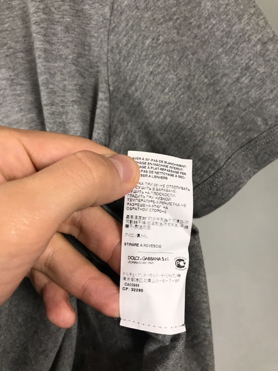 Dolce & Gabbana Dolce & Gabbana Luxury Gray Tee Size US S / EU 44-46 / 1 - 6 Thumbnail