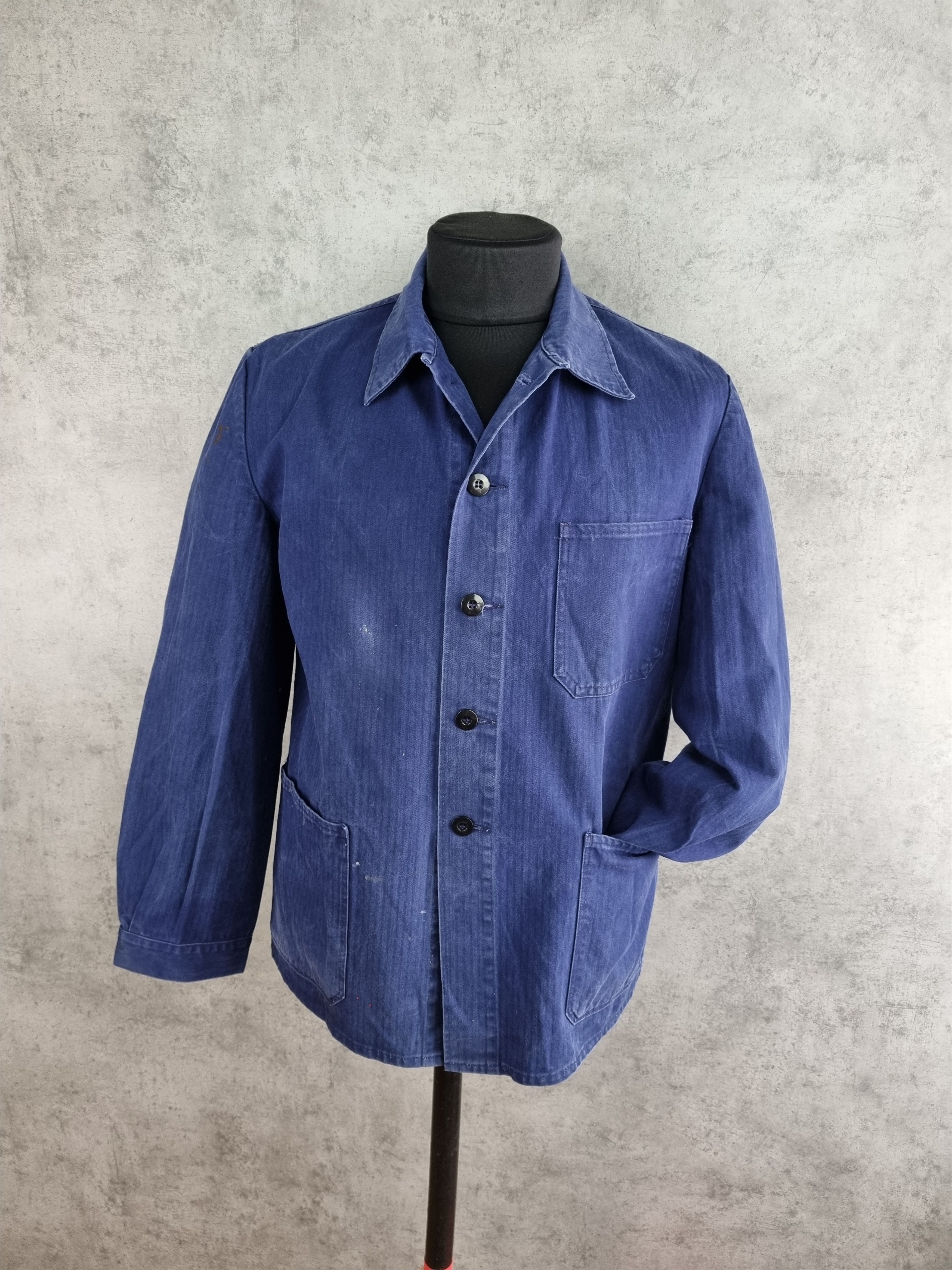 Le Laboureur × Vetra Vintage Worker Painted Avant-Garde Jacket Size US M / EU 48-50 / 2 - 5 Thumbnail