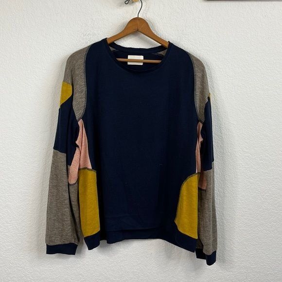 image of Henrik Vibskov Henry Vibskov Sweater Color Block Aw 14 Collection in Blue, Men's (Size XL)