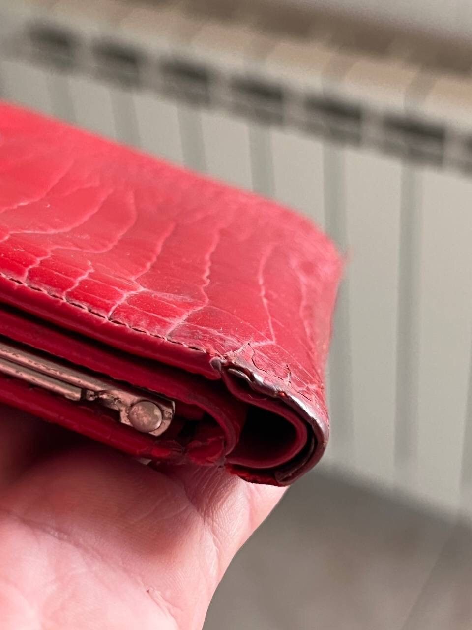 Gianni Versace Signature 1990's Vintage Red Leather Wallet Wallets