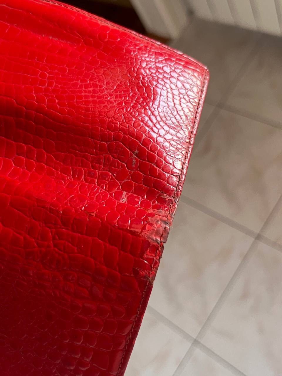 Gianni Versace Signature 1990's Vintage Red Leather Wallet Wallets