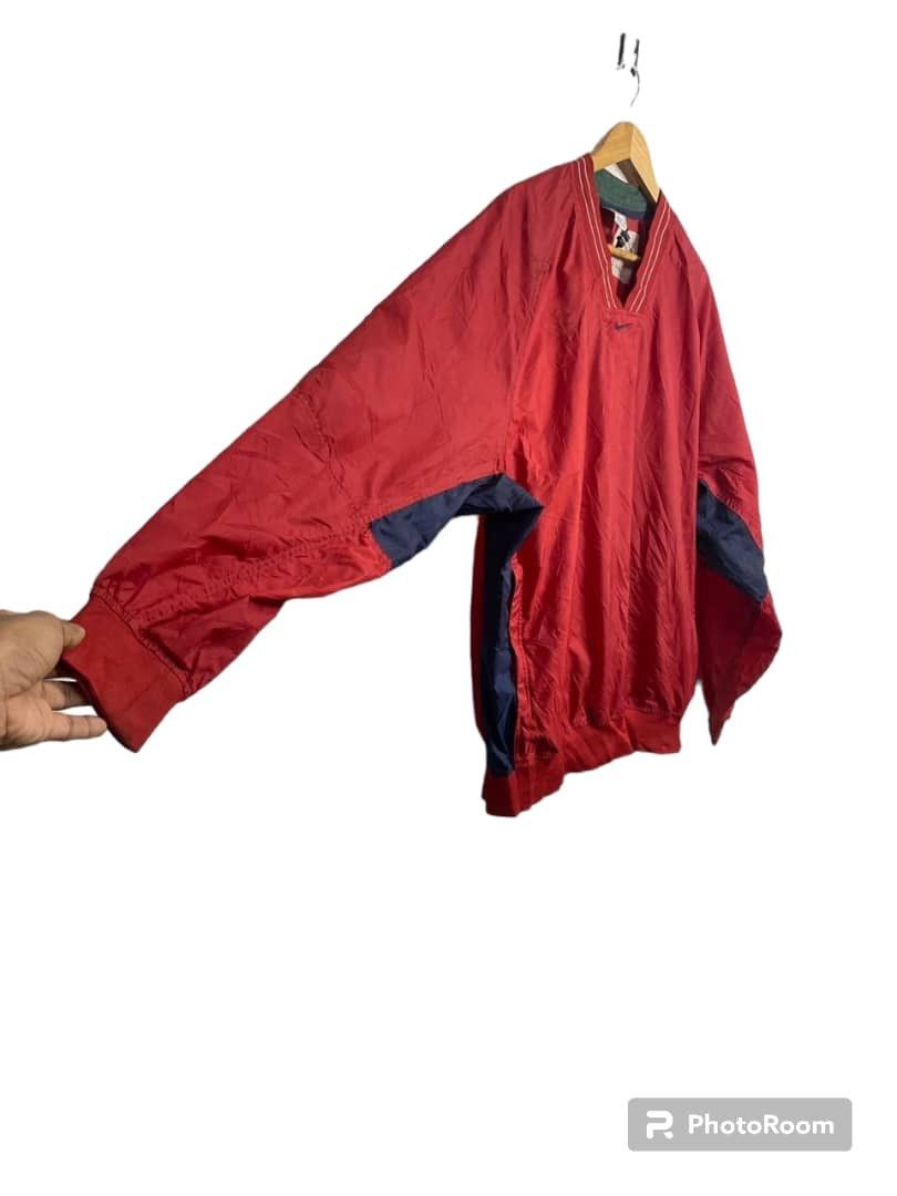 Nike × Vintage Vintage 90s Nike Center Swoosh Pullover Windbreaker Jacket Size US XL / EU 56 / 4 - 4 Thumbnail