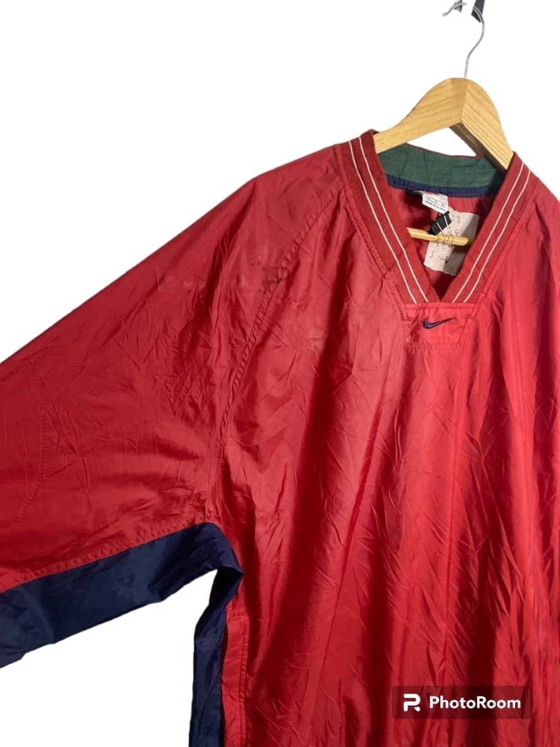 Nike × Vintage Vintage 90s Nike Center Swoosh Pullover Windbreaker Jacket Size US XL / EU 56 / 4 - 8 Thumbnail