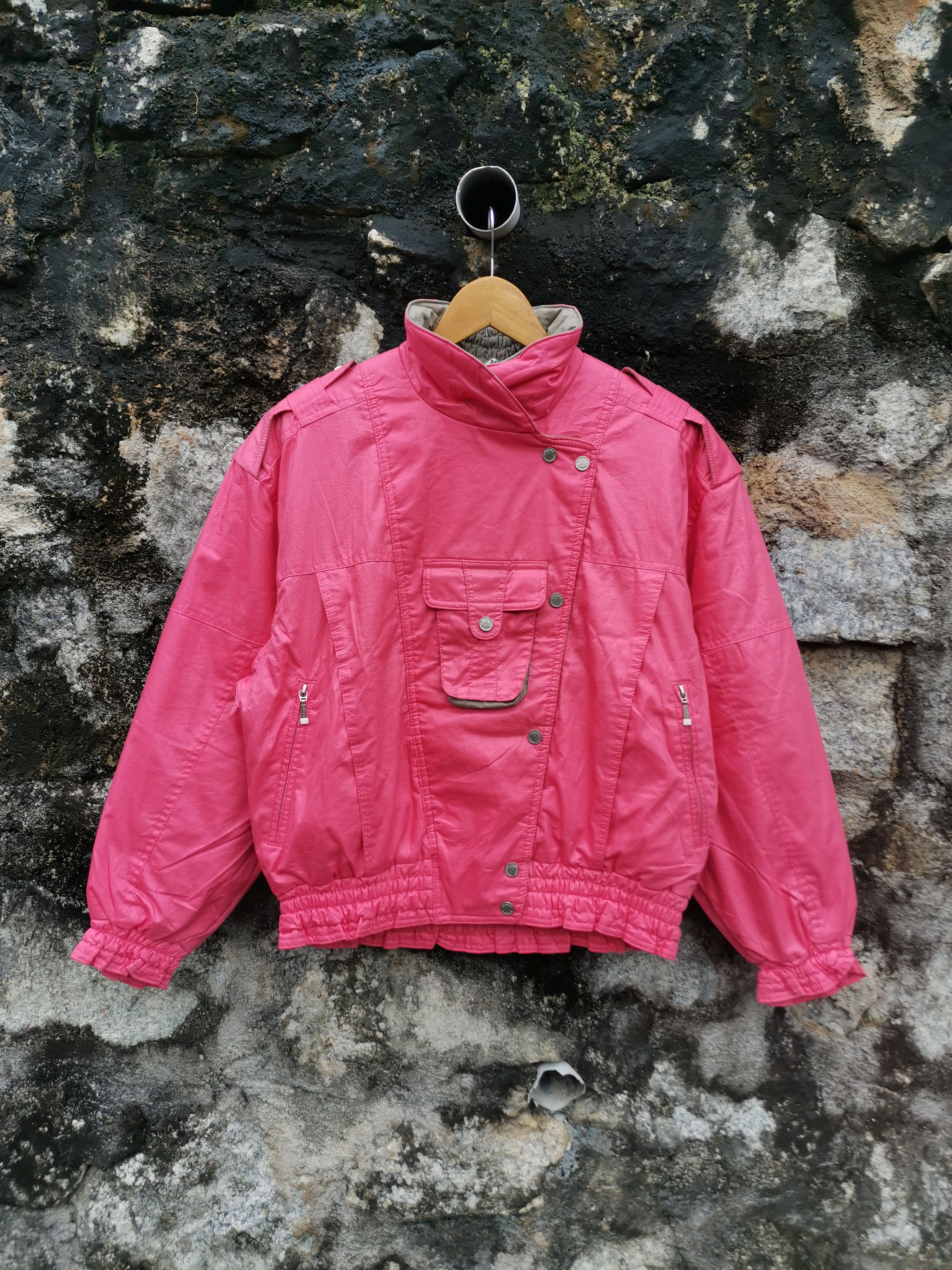 image of Ellesse x Goldwin Vintage Ellese Produce Goldwin Skiwear Jacket in Pink, Men's (Size Medium)